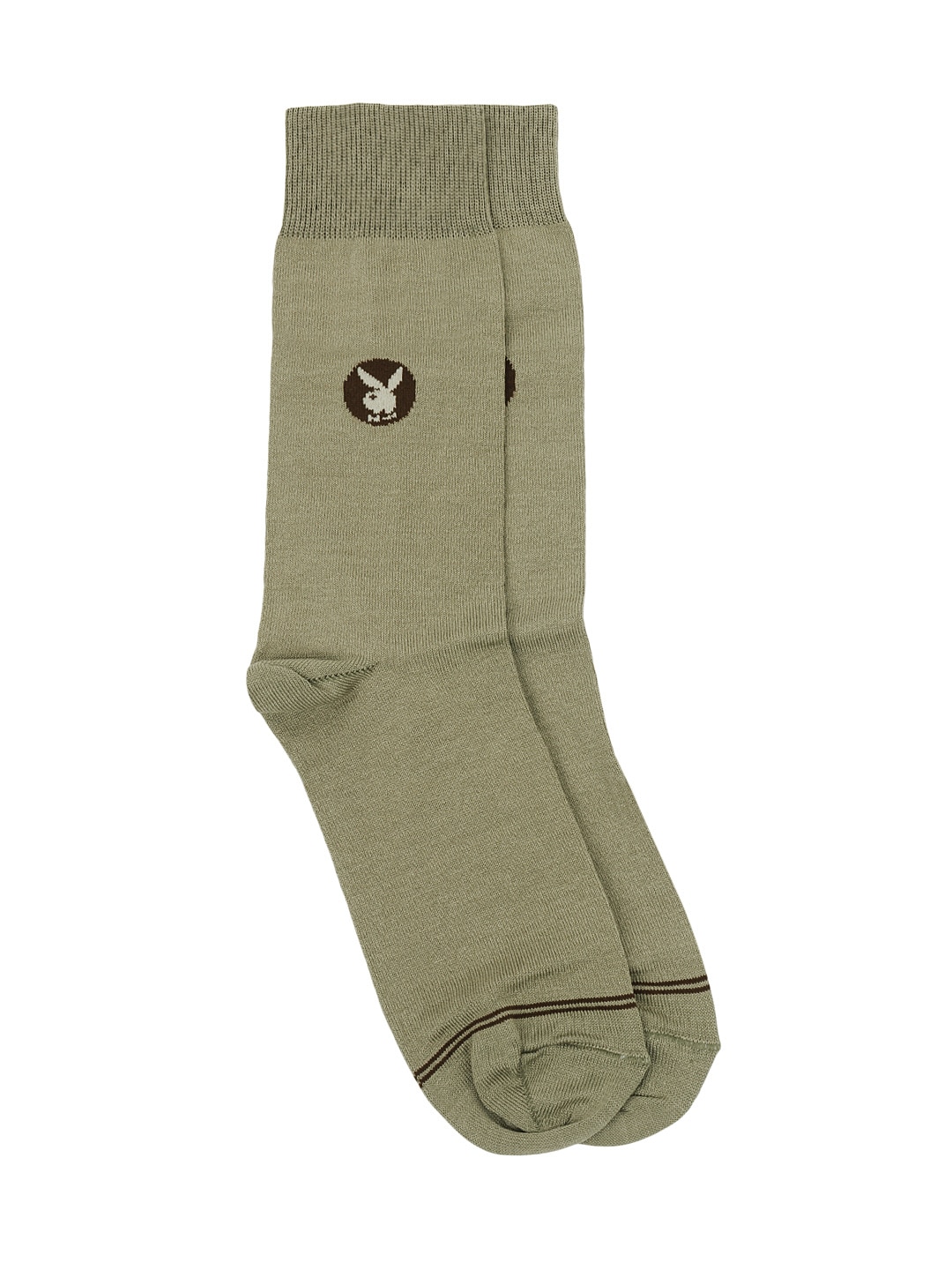 Playboy Men Khaki Green Socks