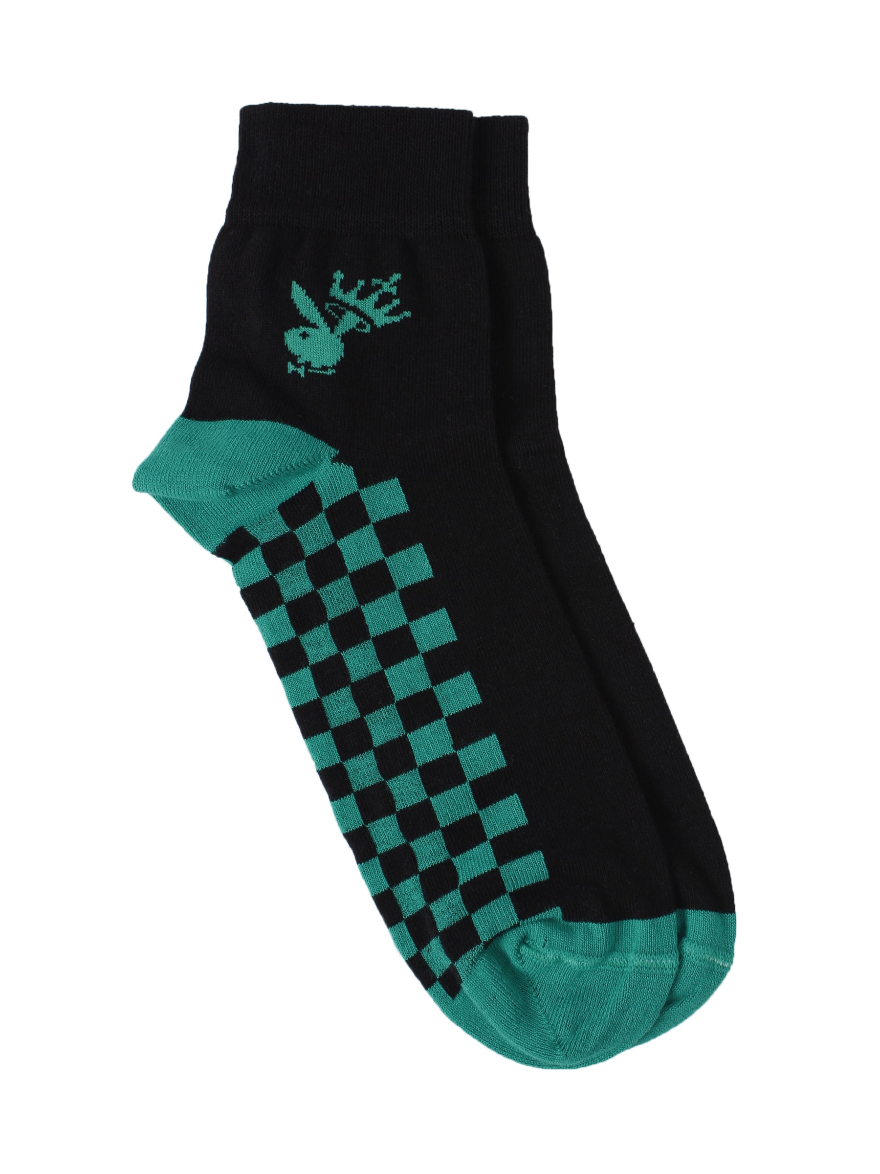 Playboy Men Black & Green Socks