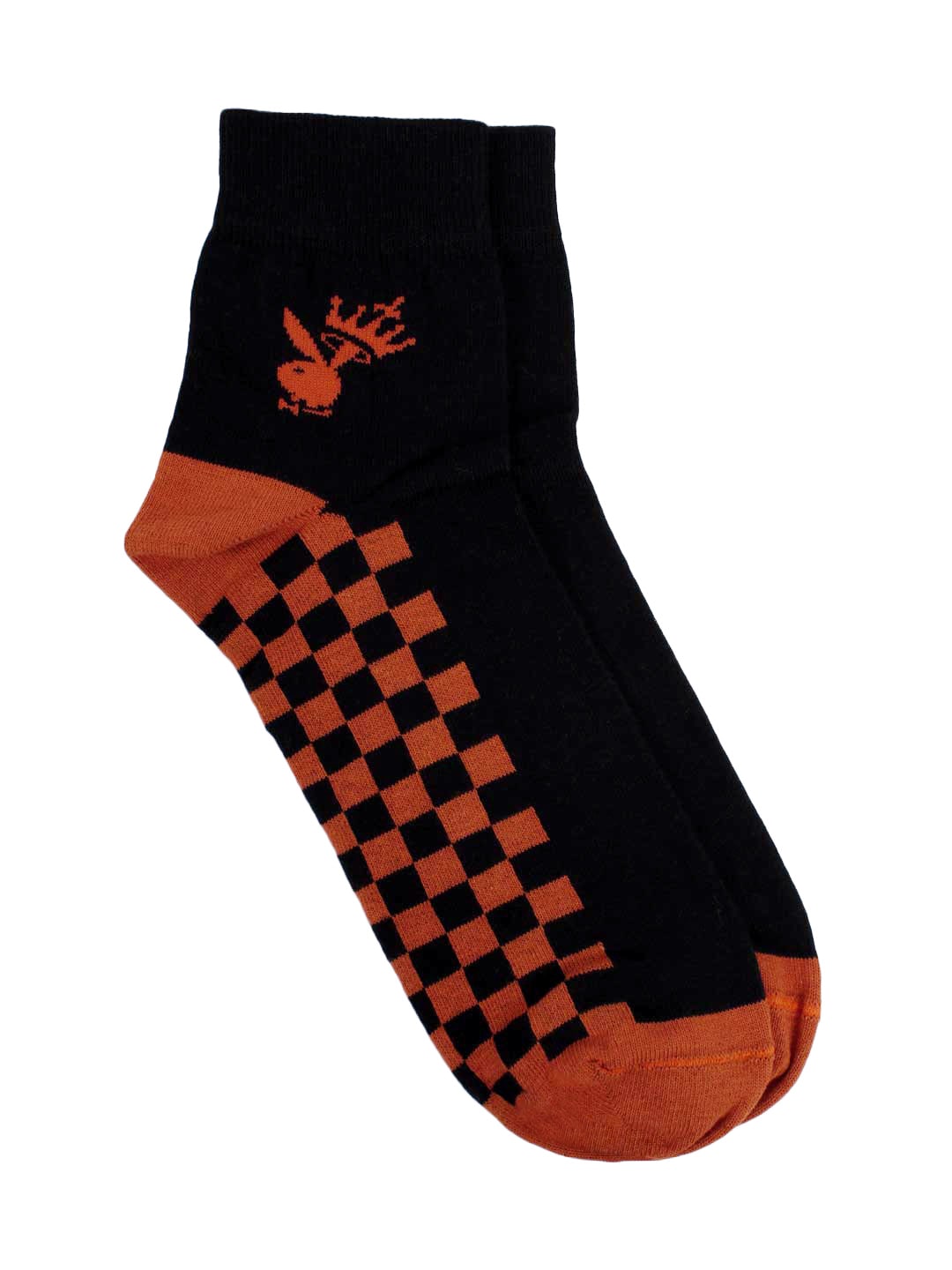 Playboy Men Orange & Black Socks