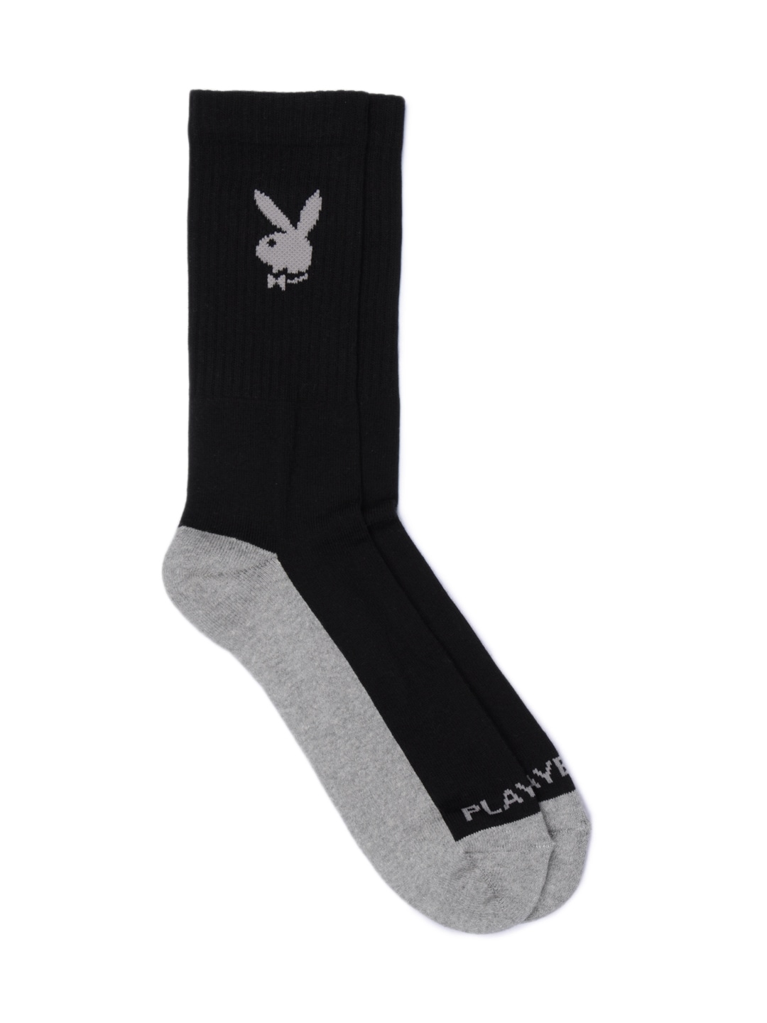 Playboy Men Grey & Black Socks