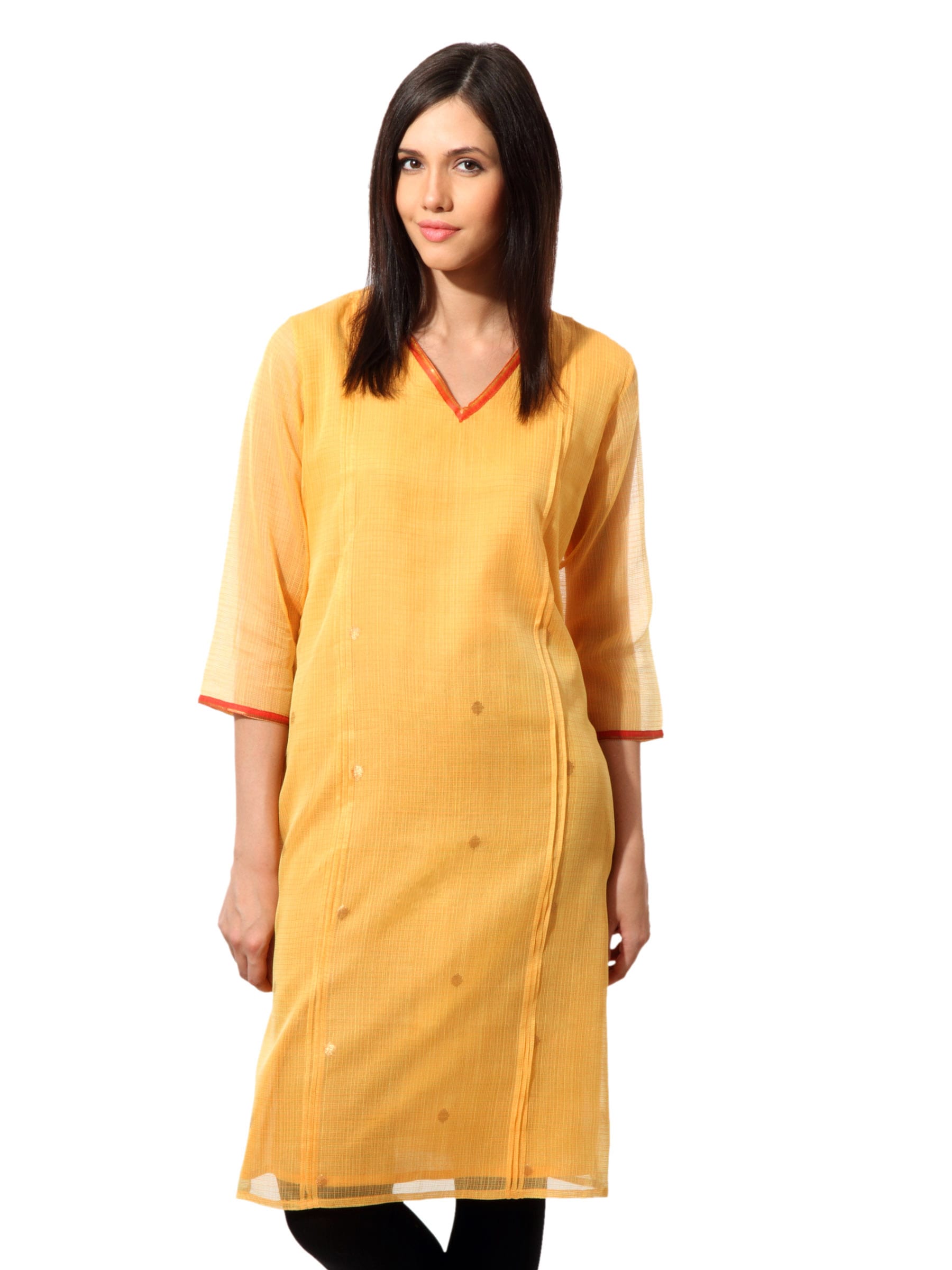 Fabindia Women Mustard Kurta