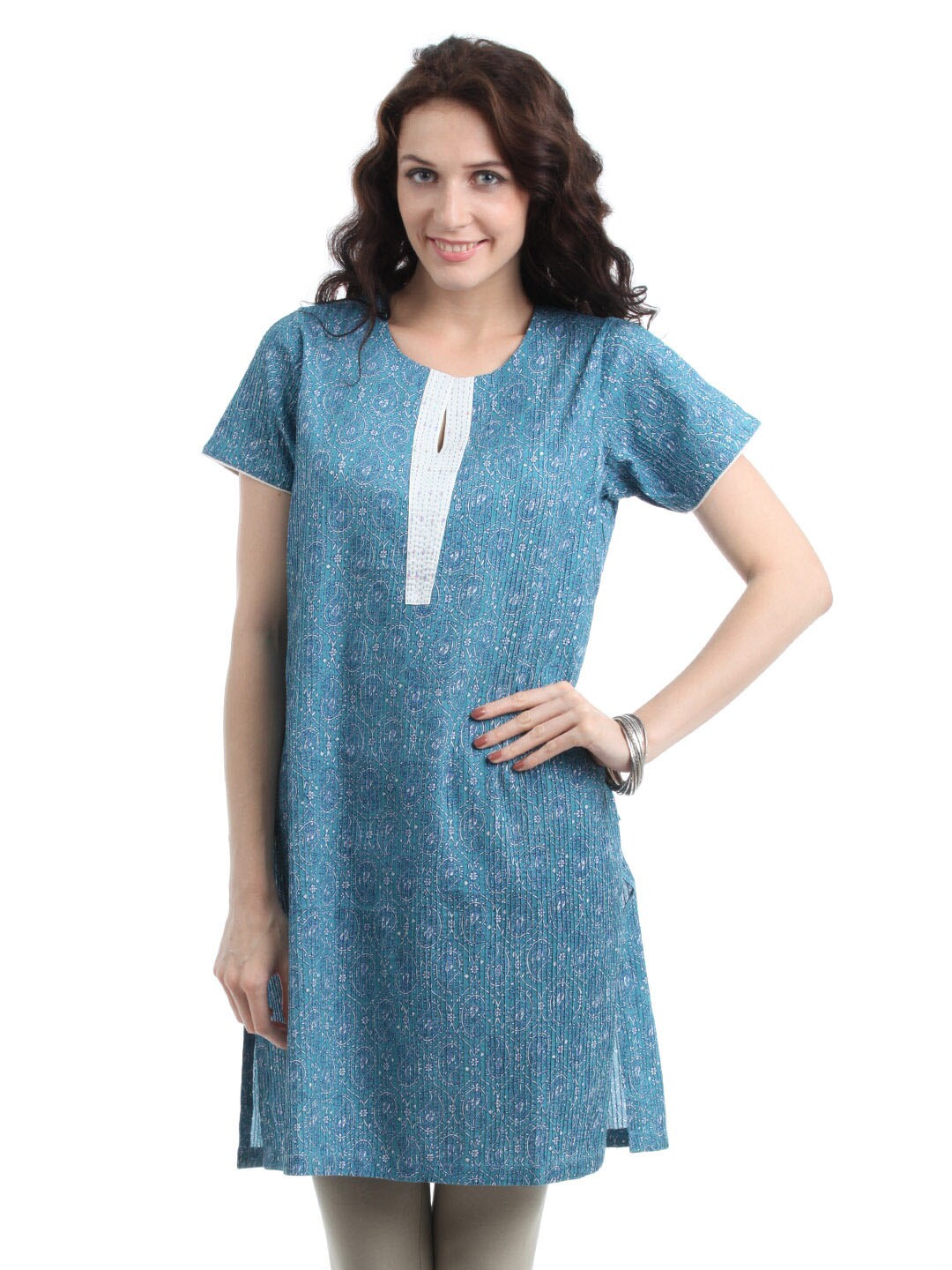 Fabindia Women Blue Kurta