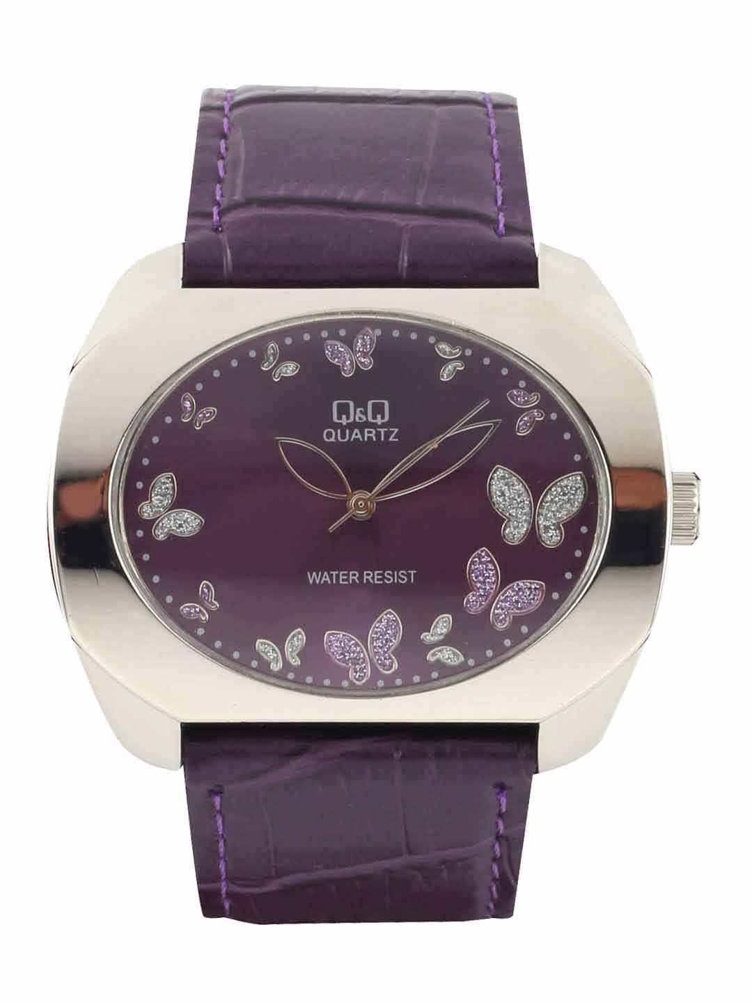 Q&Q Women Purple Dial Watch