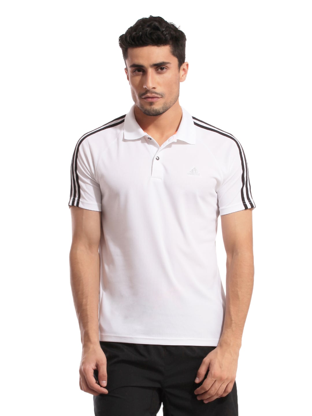 ADIDAS Men White Polo T-shirt