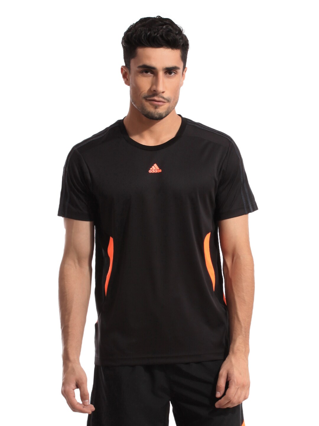 ADIDAS Men Black T-shirt