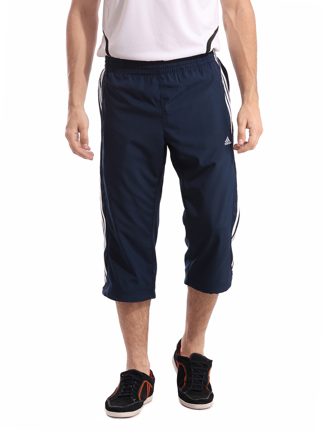 ADIDAS Men Navy Blue 3/4 Length Pants