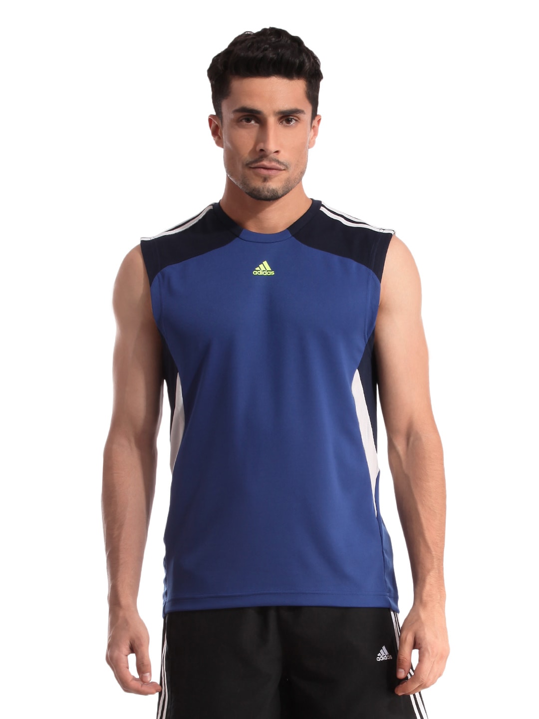 ADIDAS Men Blue T-shirt