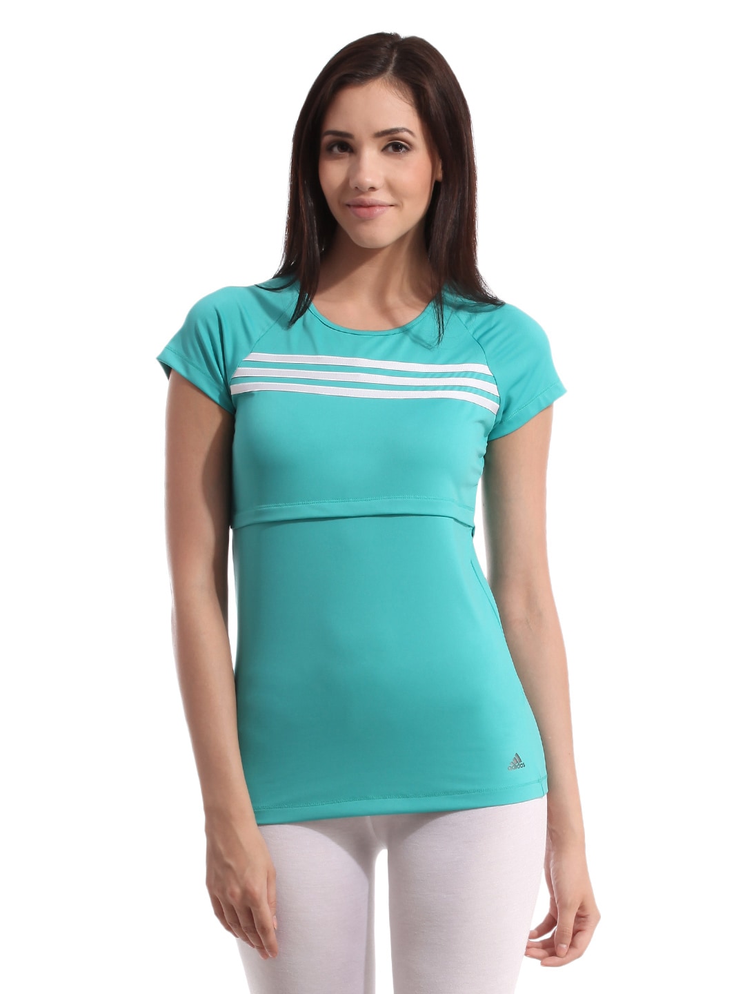 ADIDAS Women Blue T-shirt