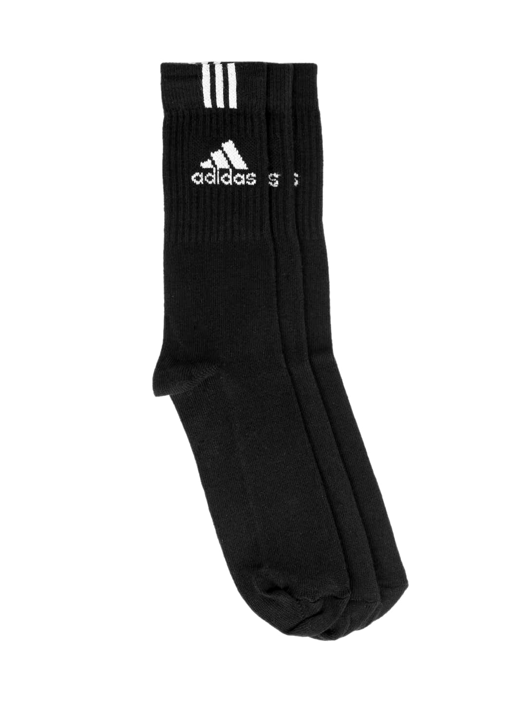 ADIDAS Unisex Pack of 3 Black Socks