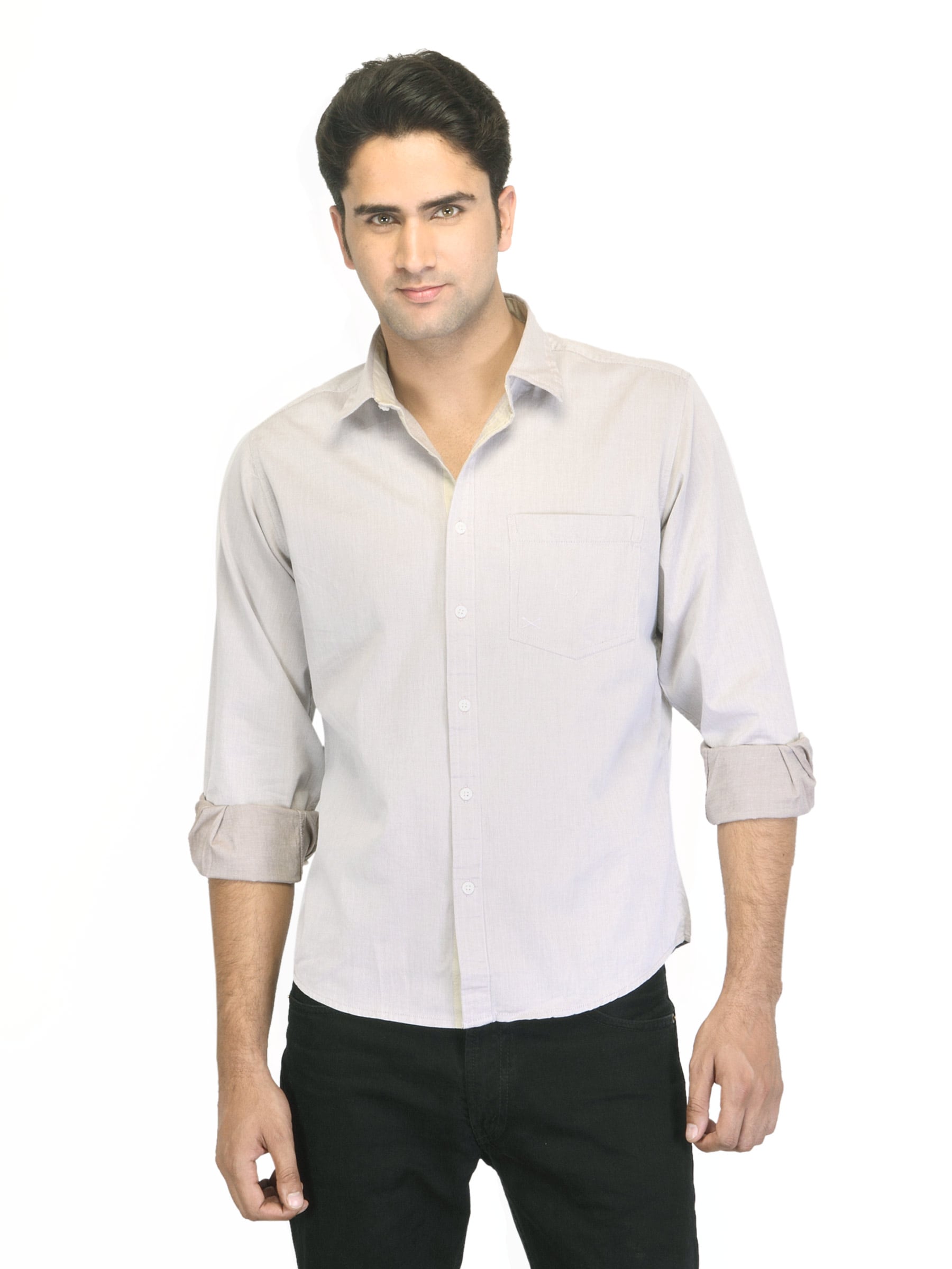 Scullers Men Striped Brown Shirt