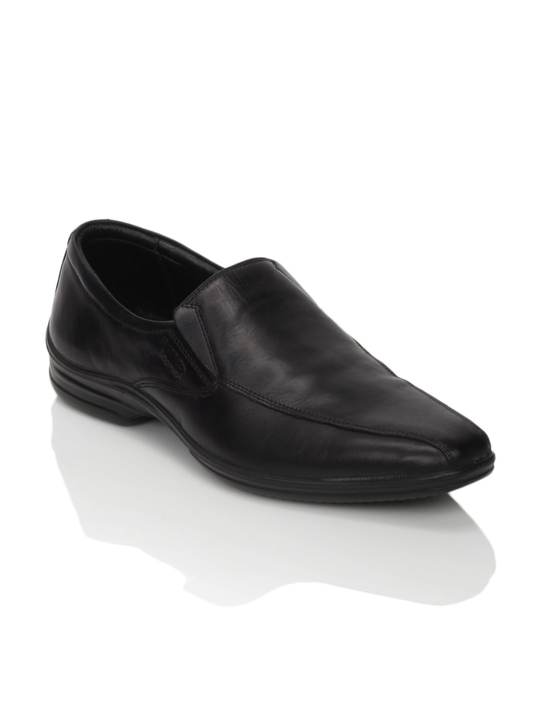 Franco Leone Men Slip On Black Formal Shoes