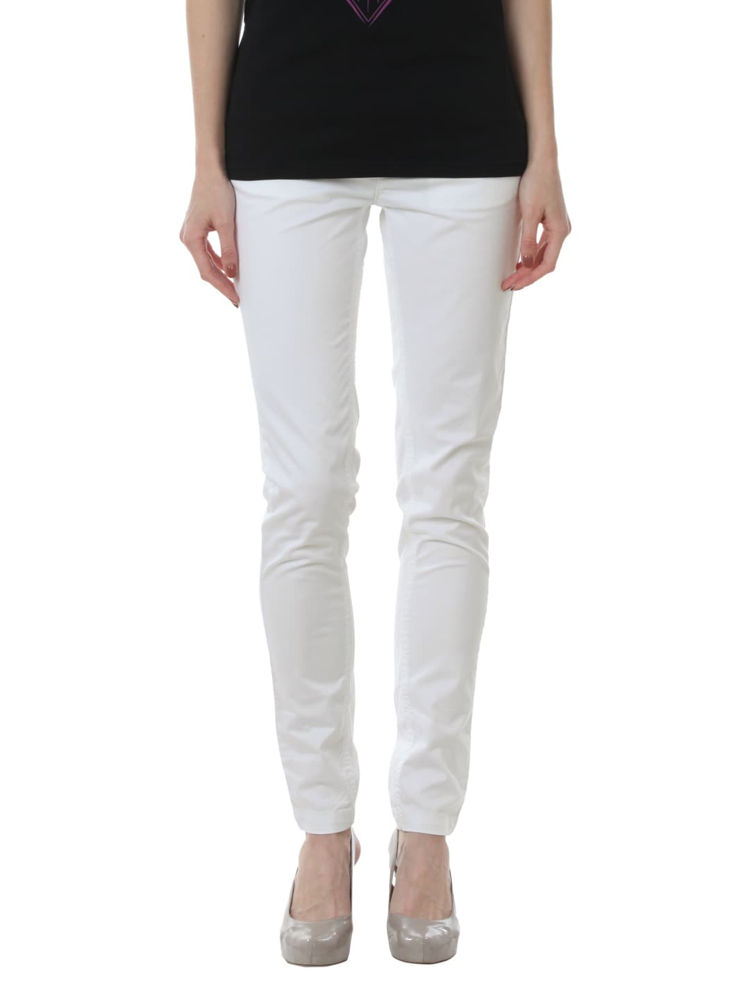 Allen Solly Woman White Trousers