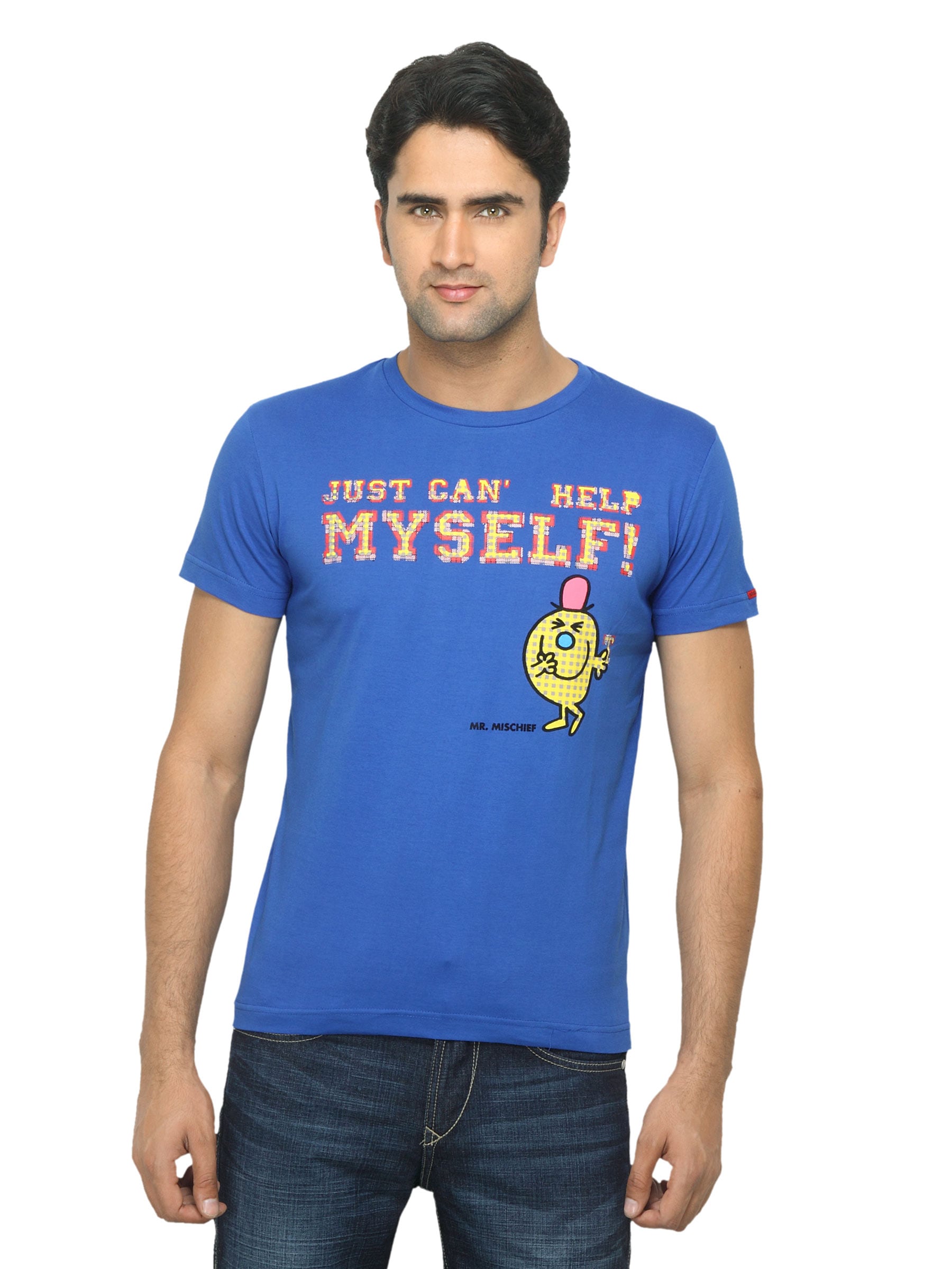 Mr. Men Printed Blue T-shirt