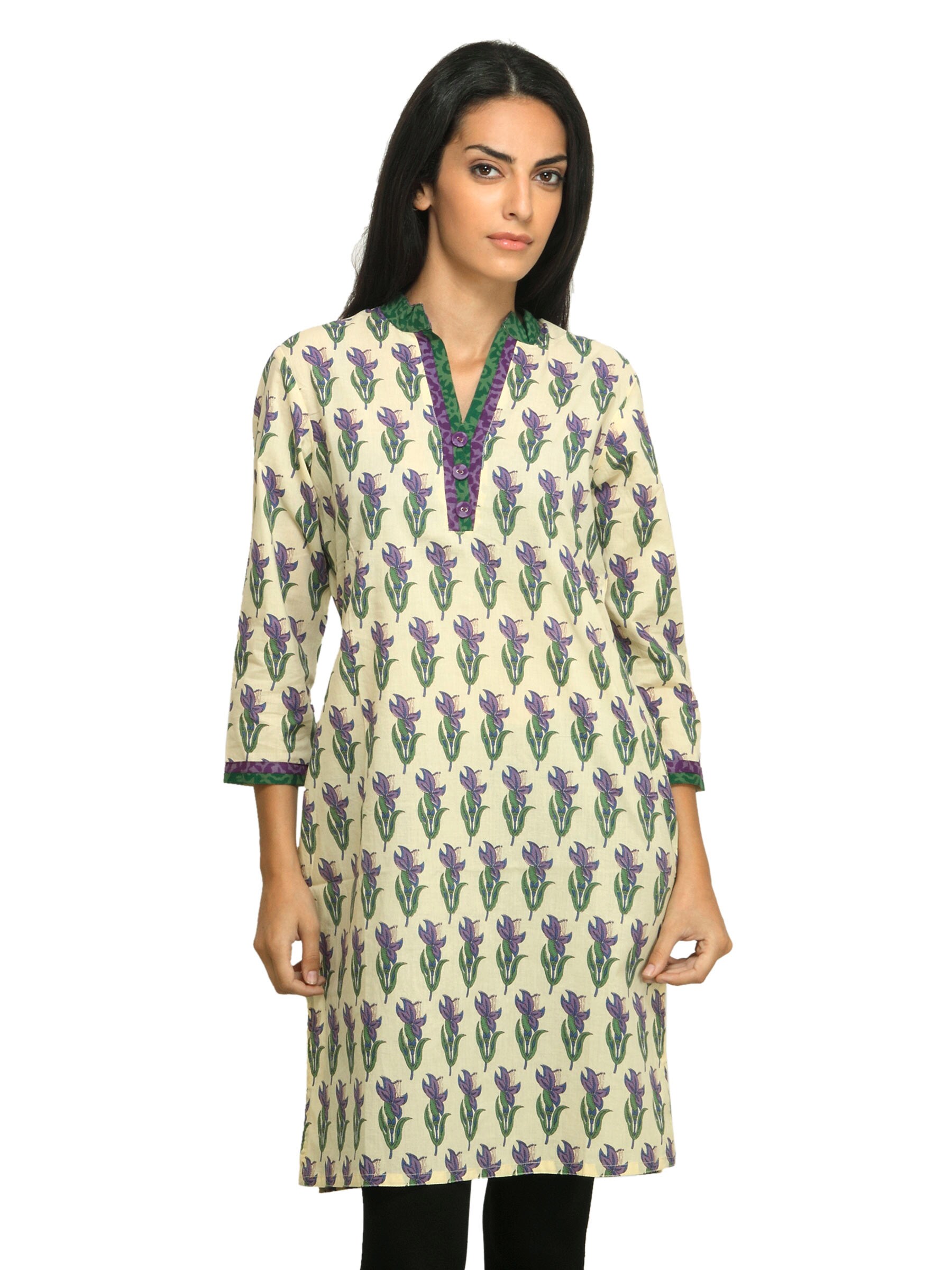 Mother Earth Women Printed Yellow Kurta