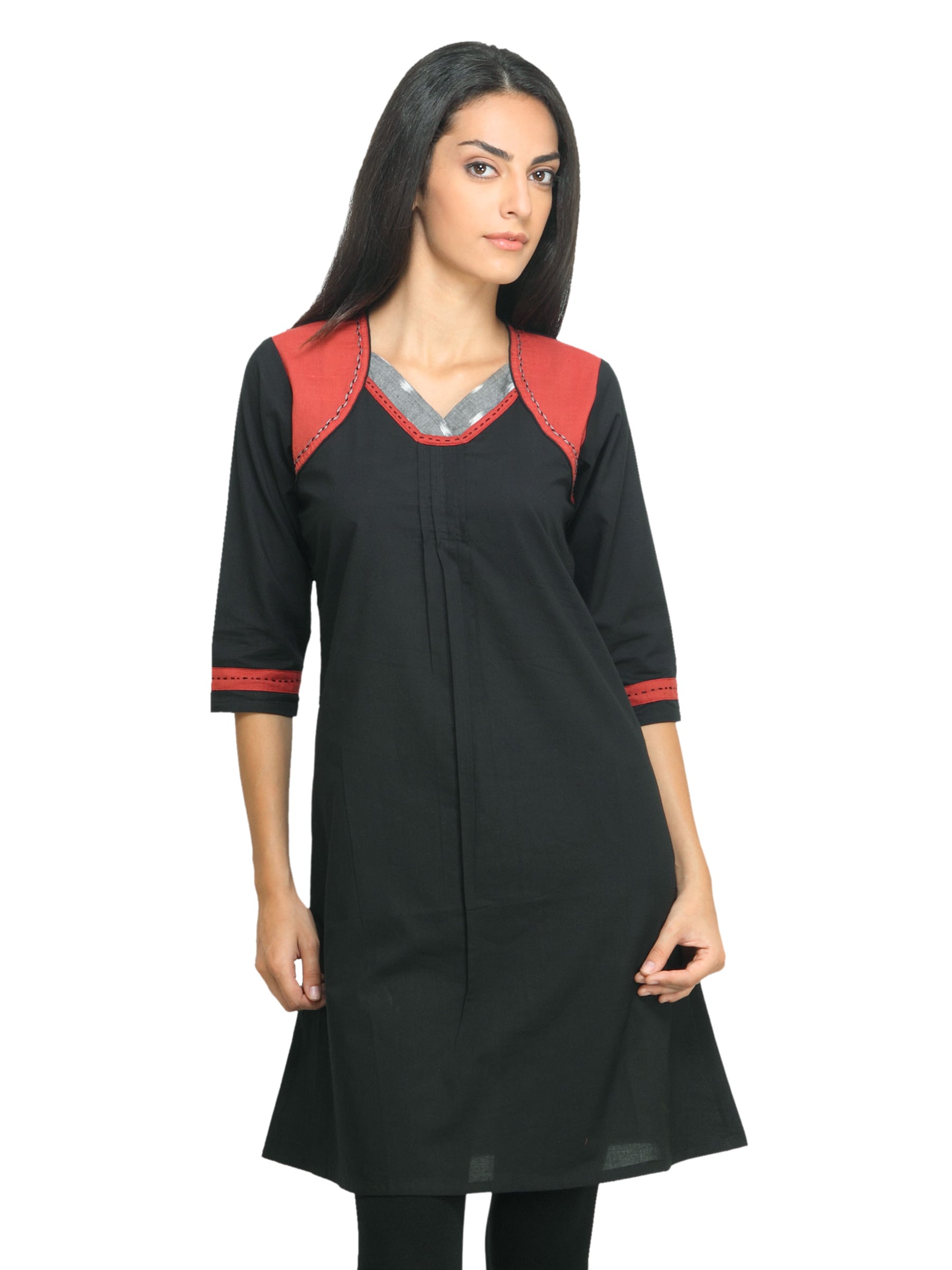 Mother Earth Women Black Kurta