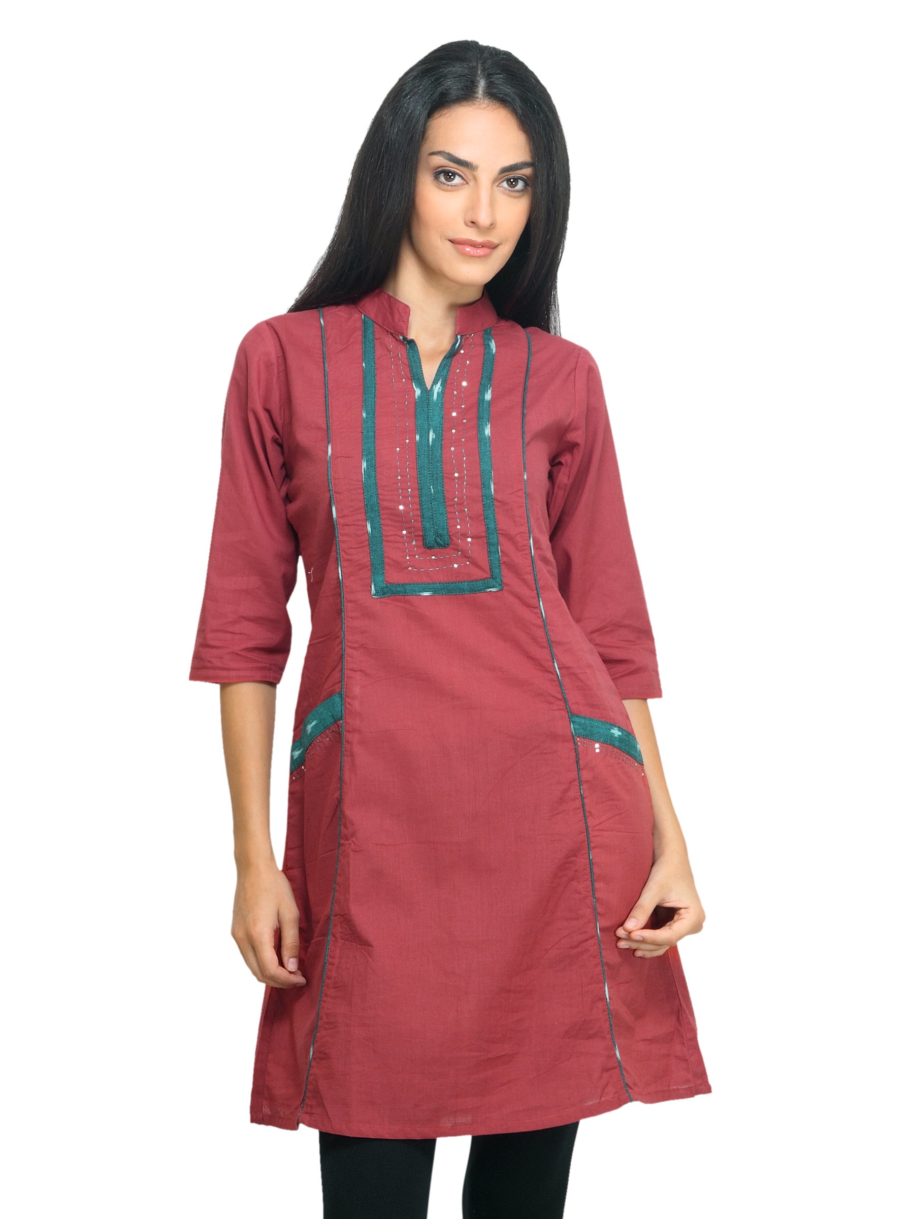 Mother Earth Women Maroon Kurta