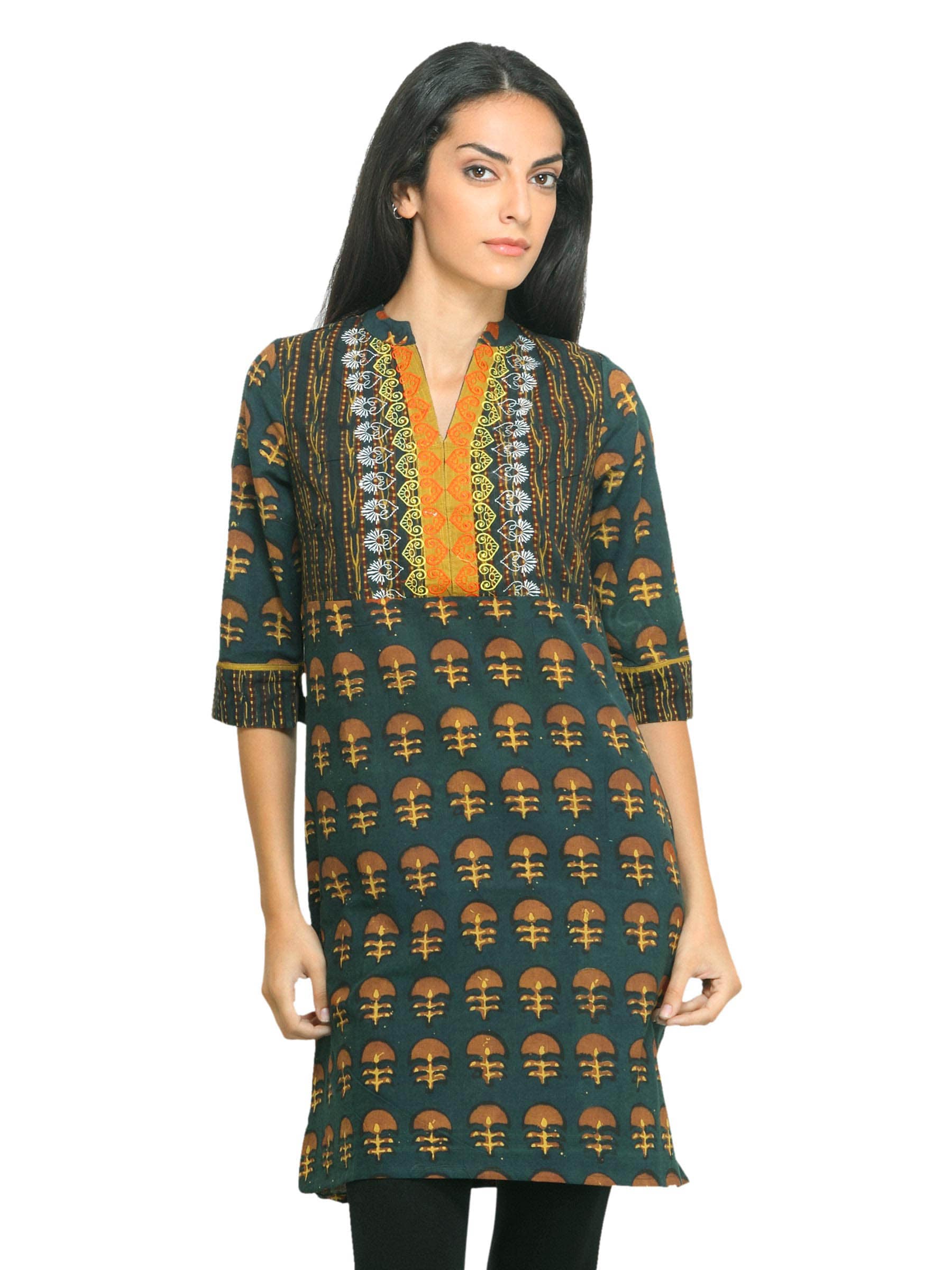 Mother Earth Women Green Kurta