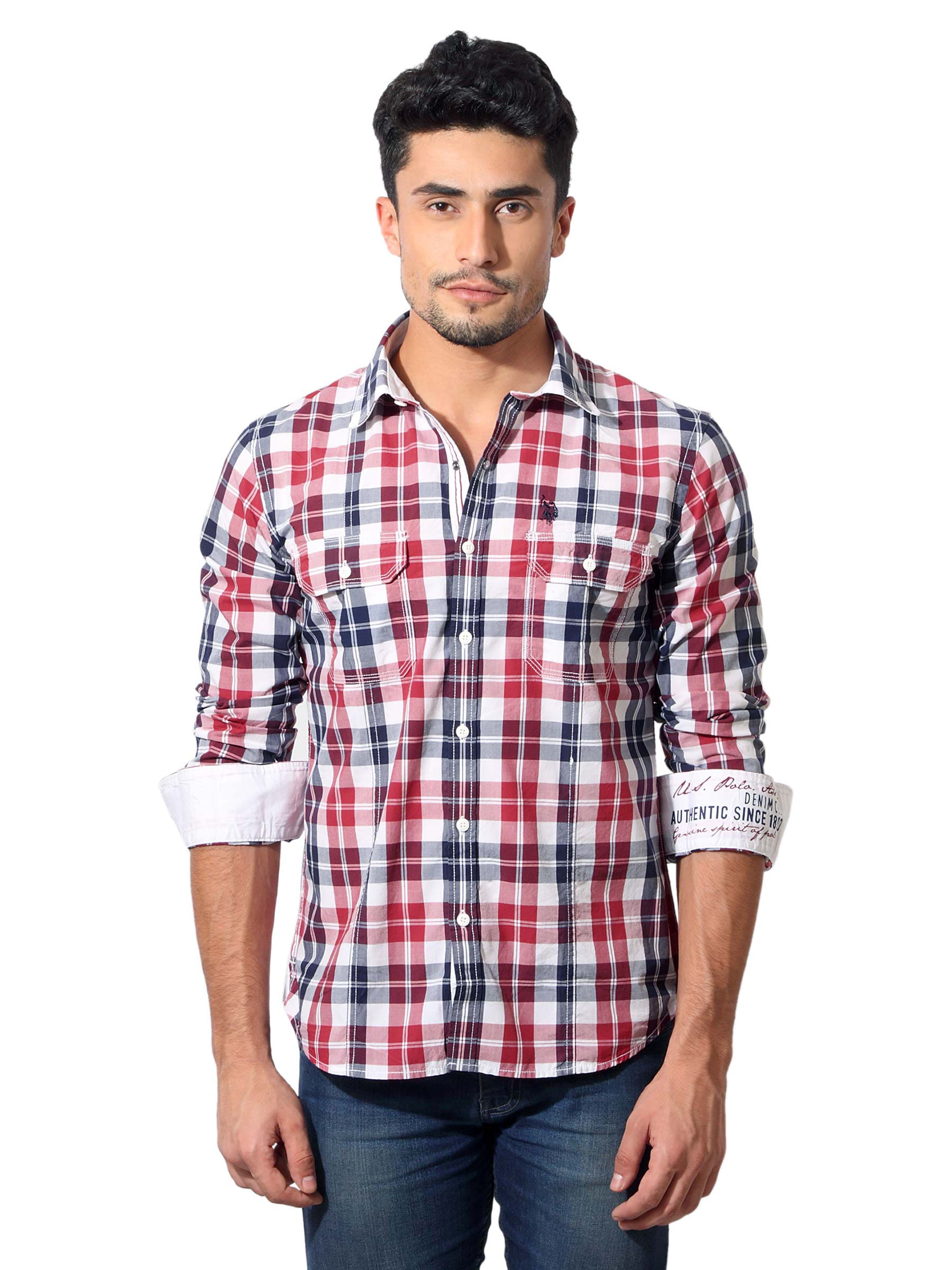 U.S. Polo Assn. Denim Co. Men Red Check Shirt