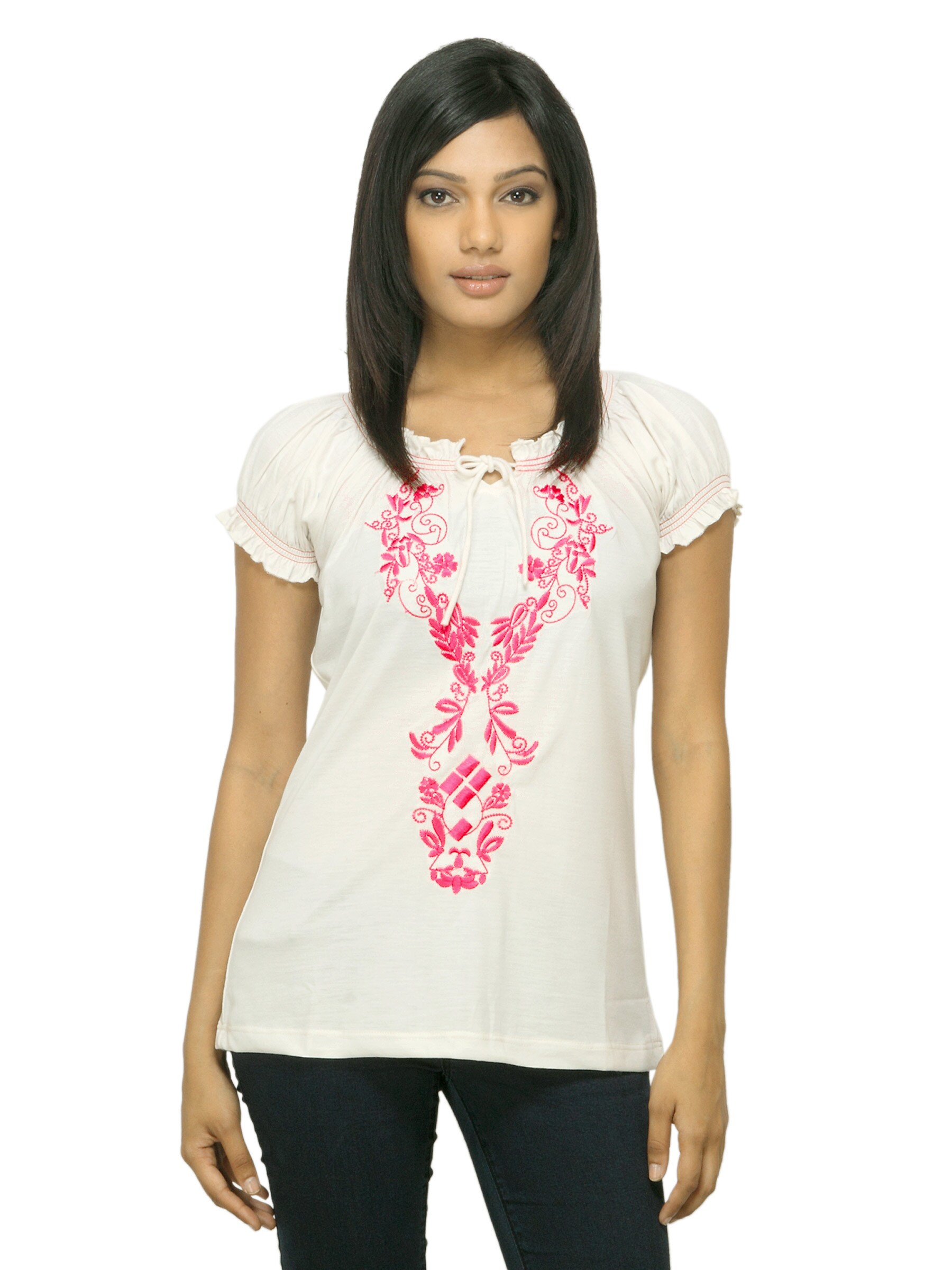 Sepia Women Off White Top