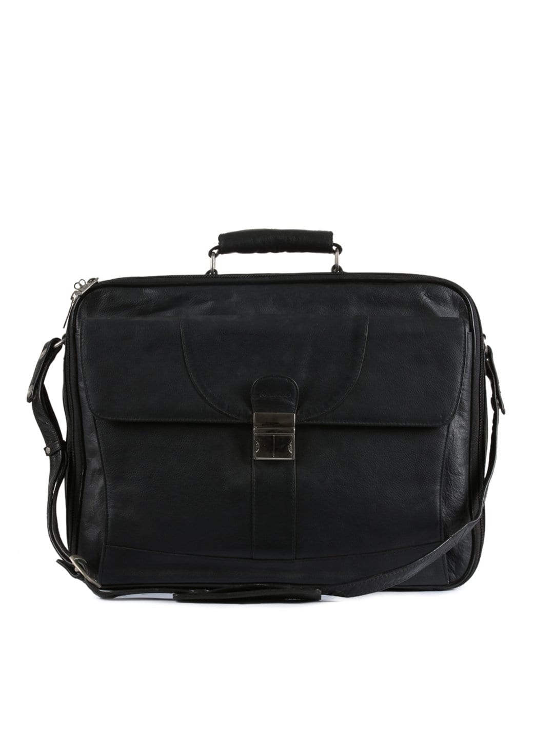 New Hide Unisex Black Leather Laptop Bag