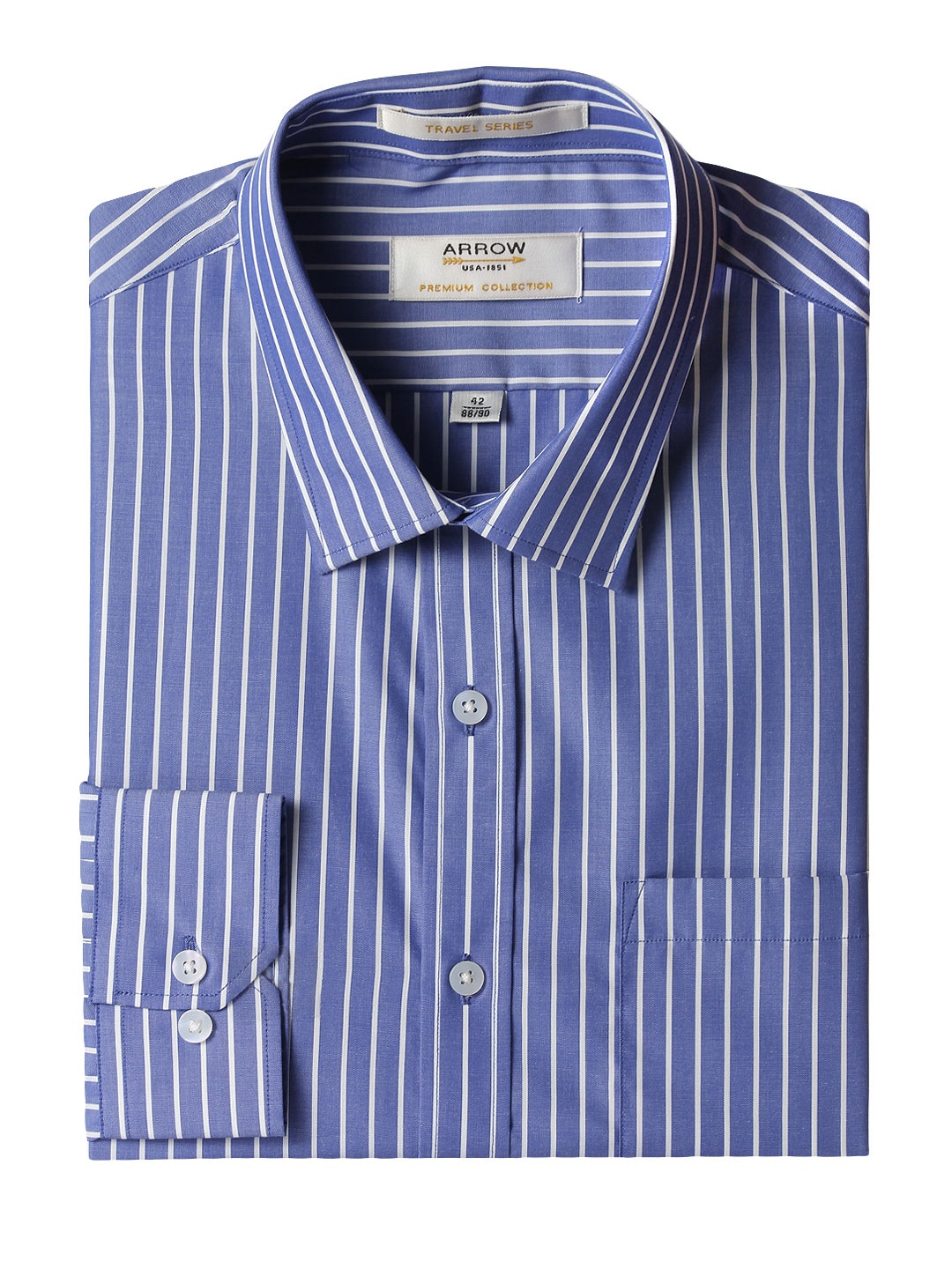 Arrow Men Blue Striped Shirt