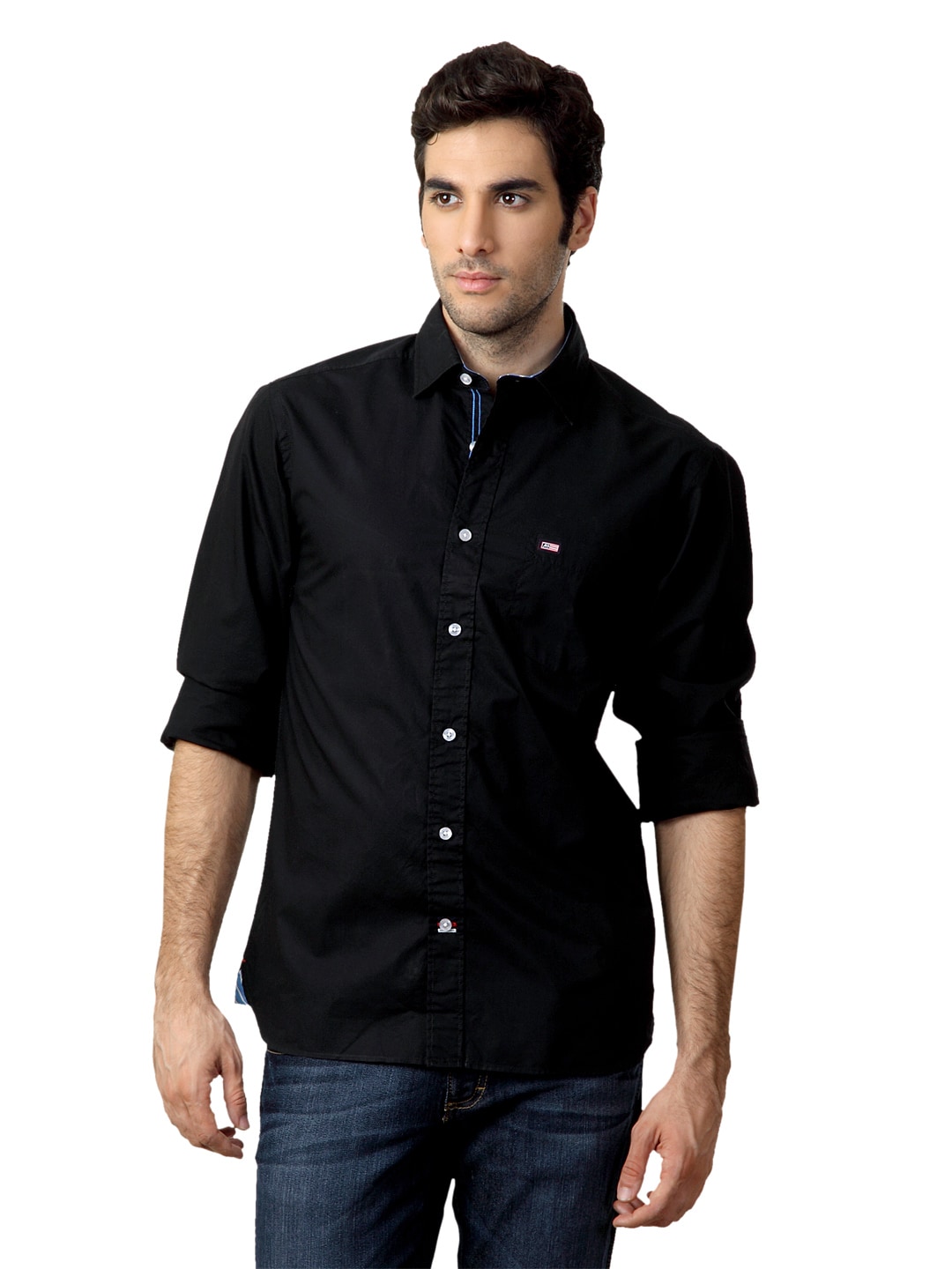 Arrow Sport Men Black Slim Fit Shirt