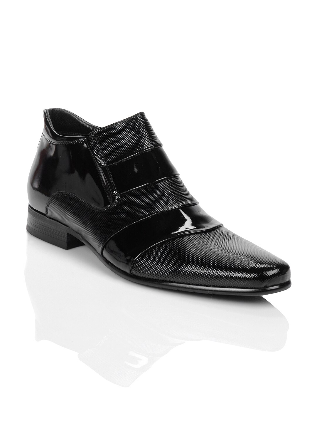 Homme Men Black Semi Formal Shoes