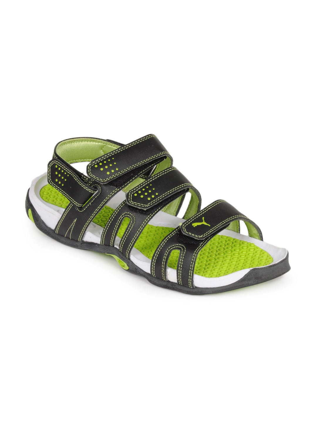 Puma Men Black & Green Aripon Ind Sports Sandals