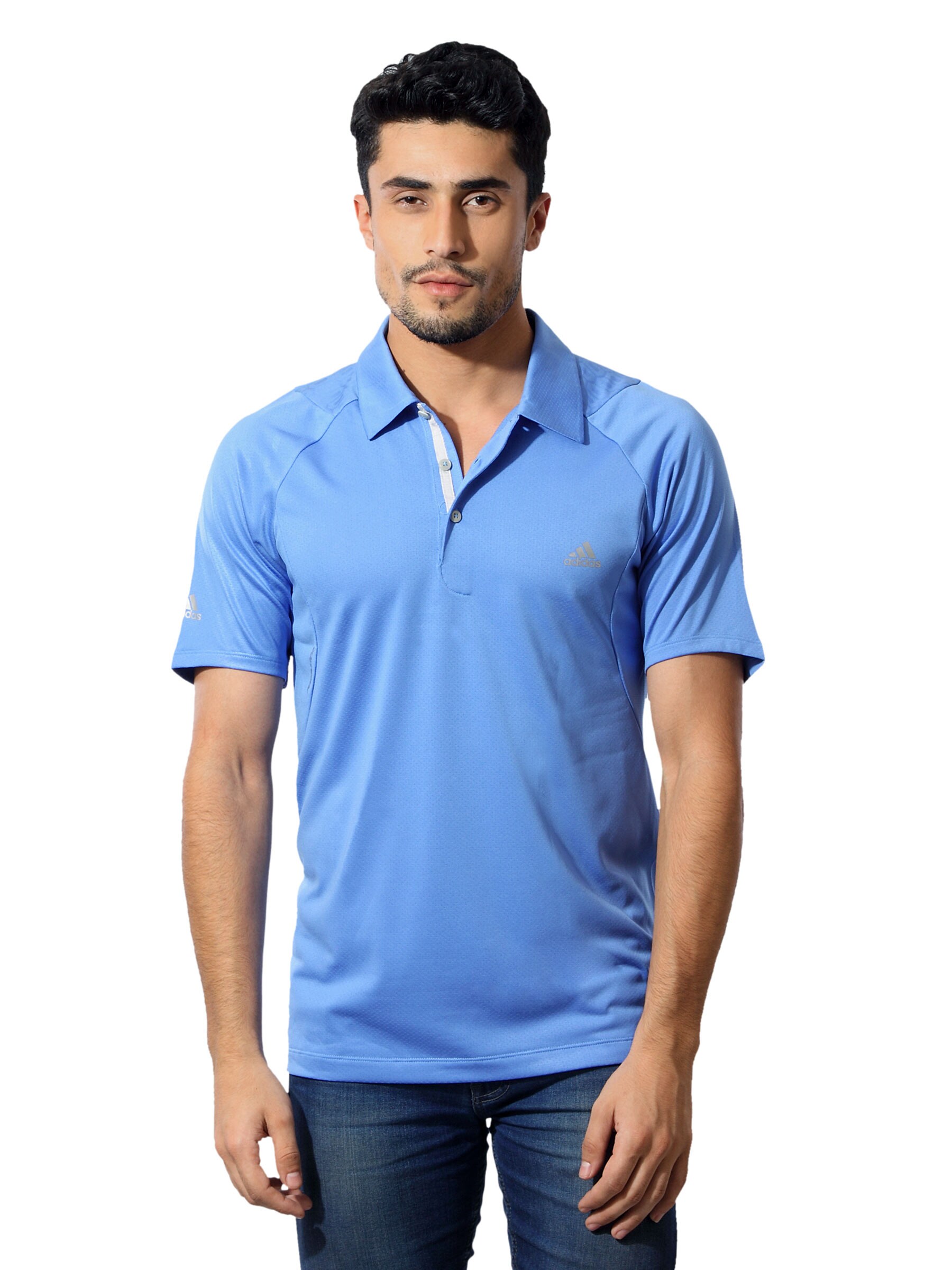 ADIDAS Men Blue PoloT-Shirt