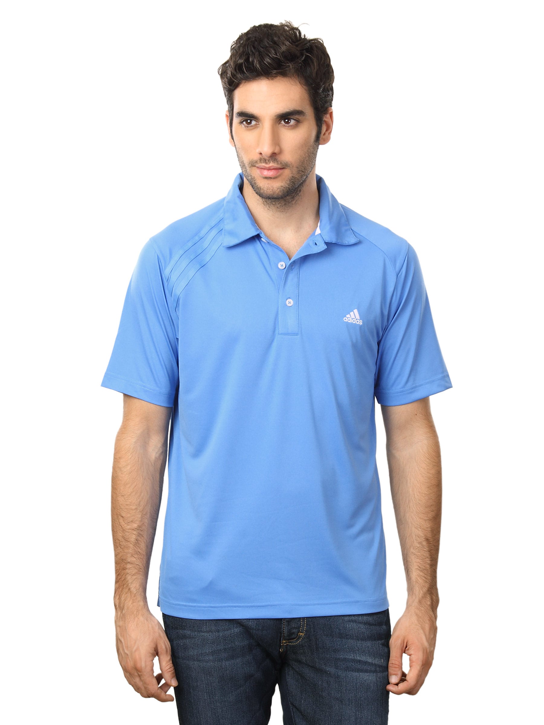 ADIDAS Men Clima Blue Polo T-shirt
