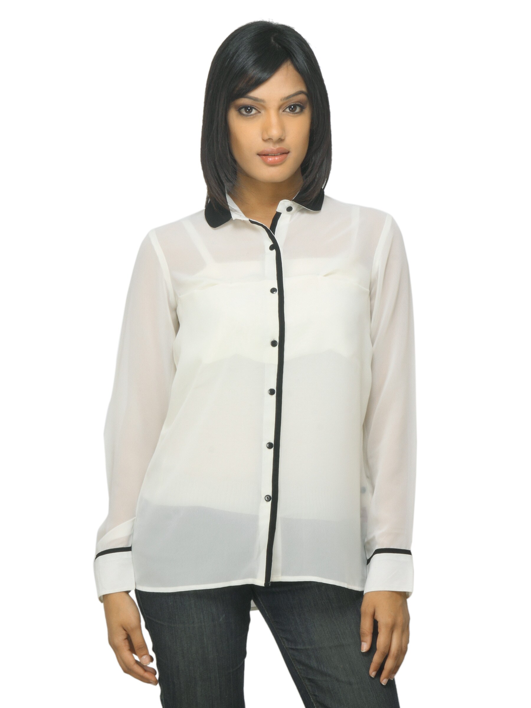 Femella Women Off-White Shirt