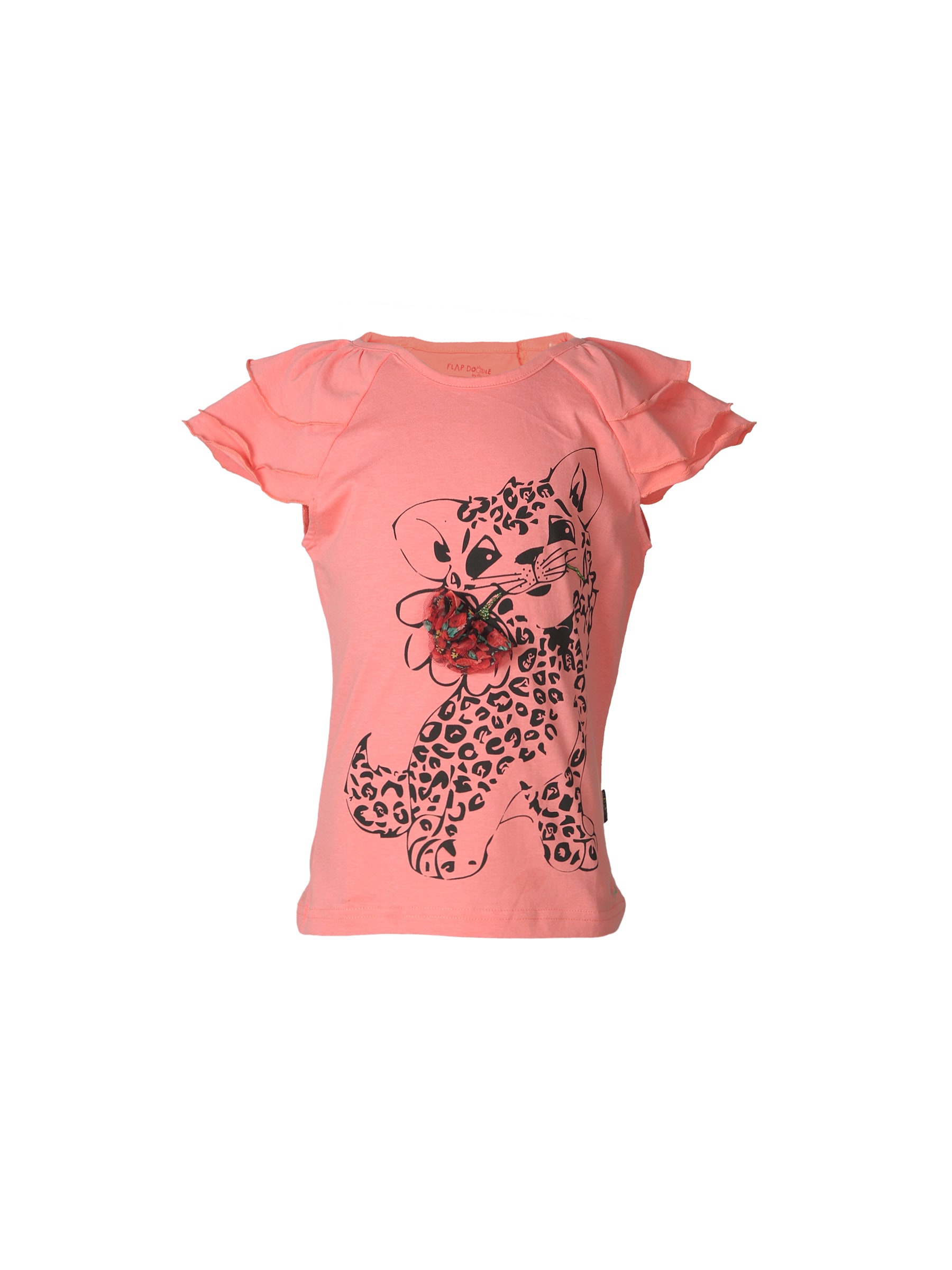 Doodle Girls Printed Orange Top