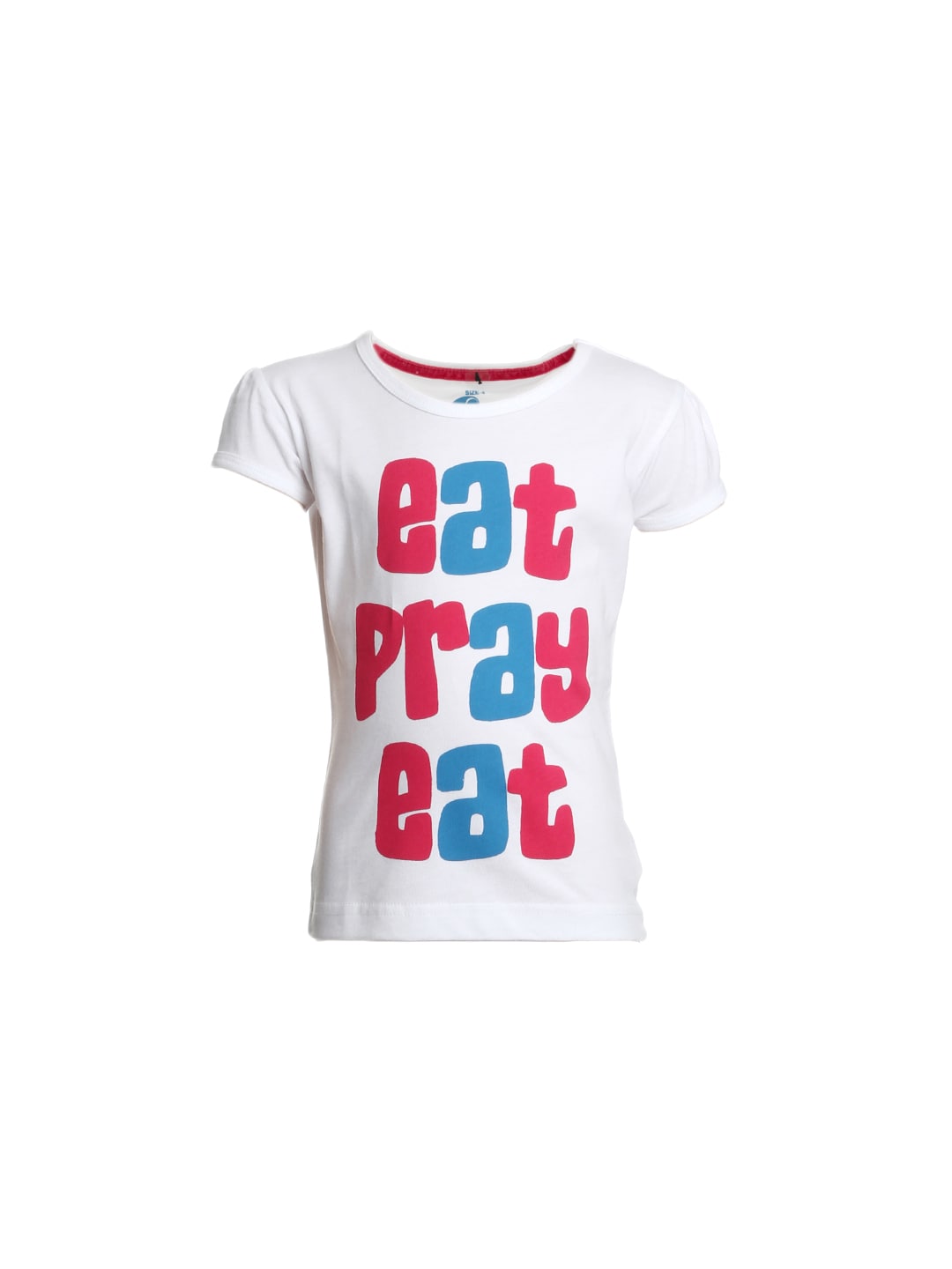 Gini and Jony Girls Printed White Top