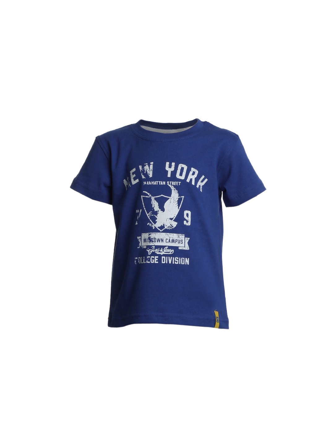 Gini and Jony Boys Printed Blue T-shirt