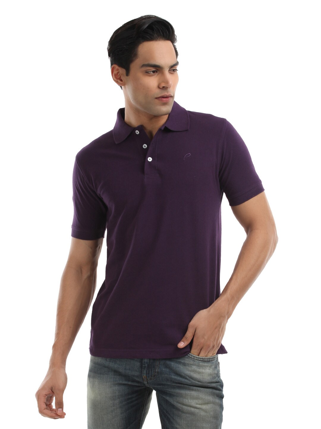 Proline Men Grape Purple Polo T-shirt