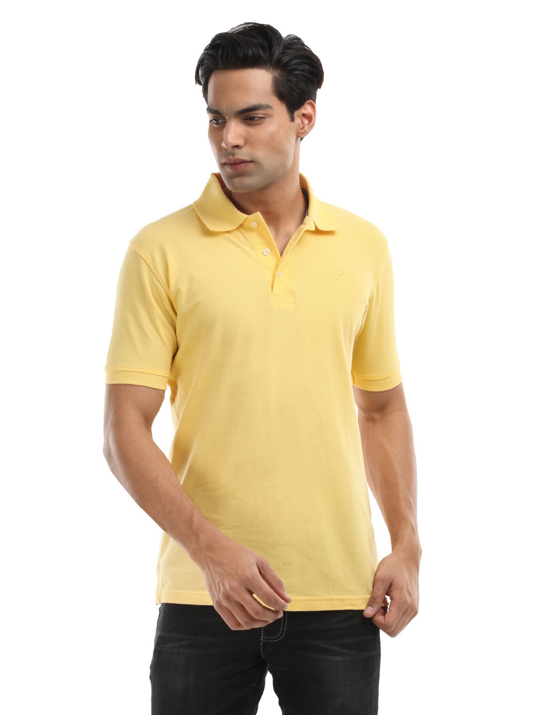 Proline Men Yellow Polo T-shirt