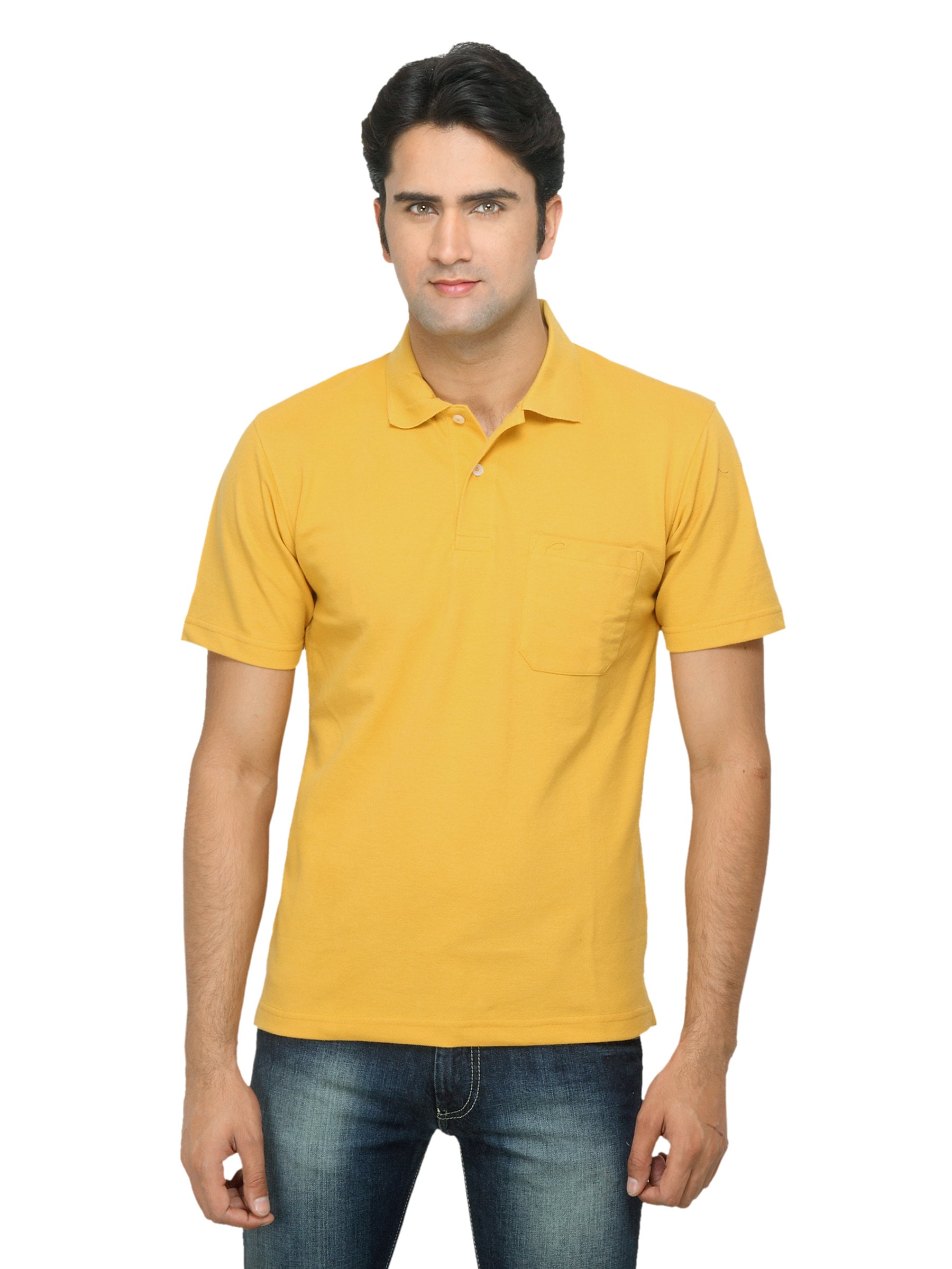 Proline Men Mustard Yellow T-shirt