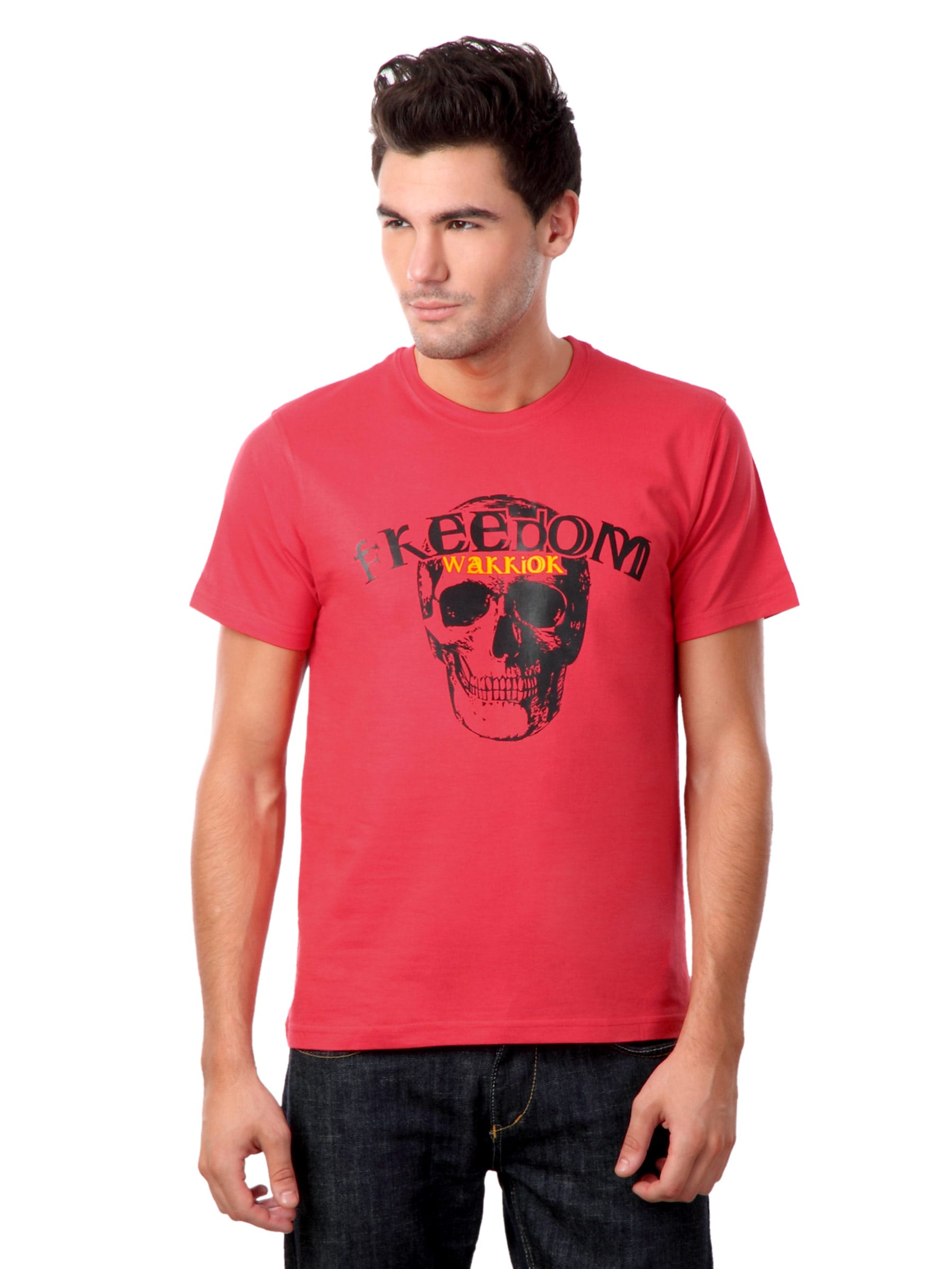 Myntra Men Red Freedom Warior T-shirt