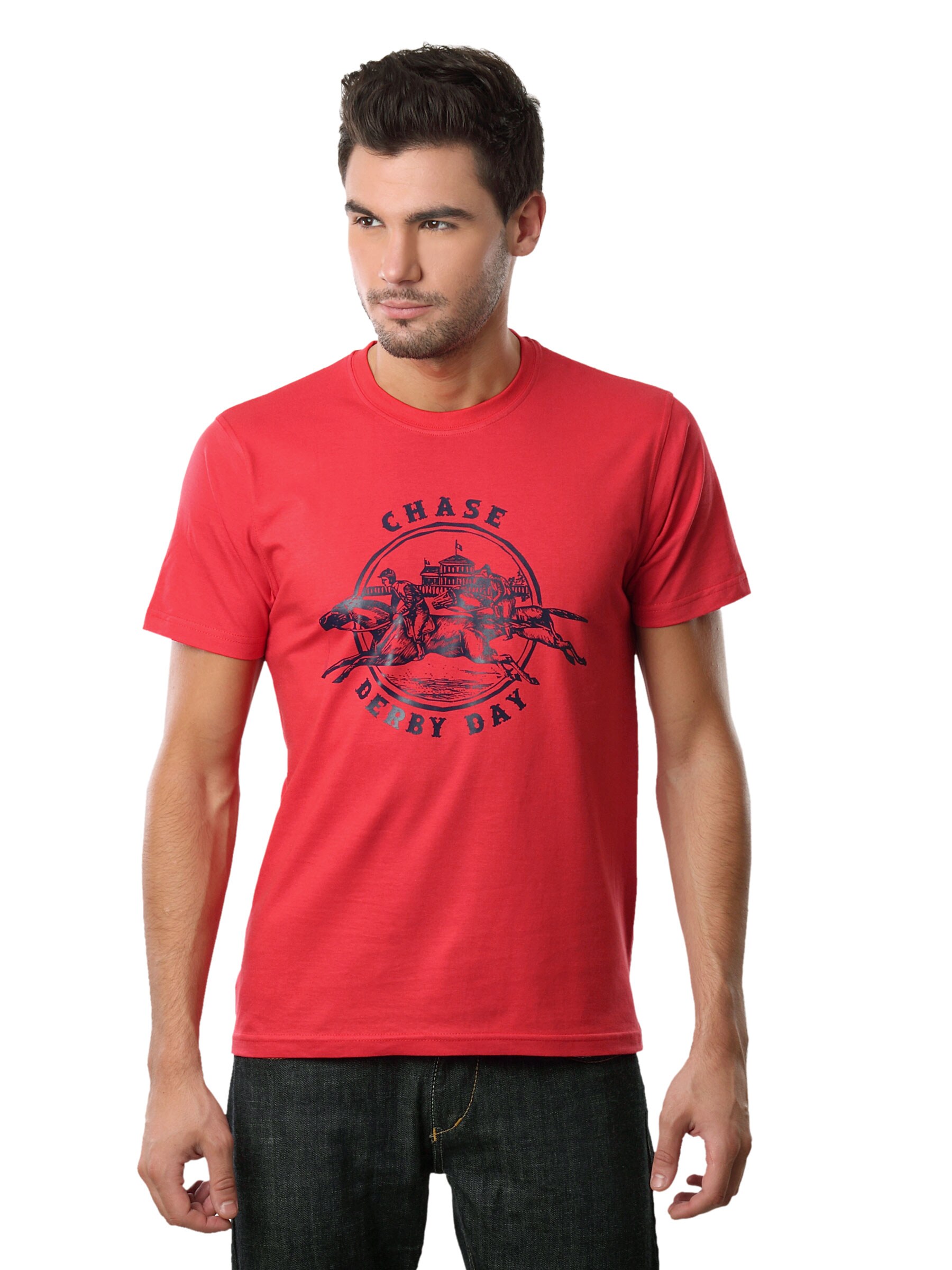 Myntra Men Chase Red T-shirt