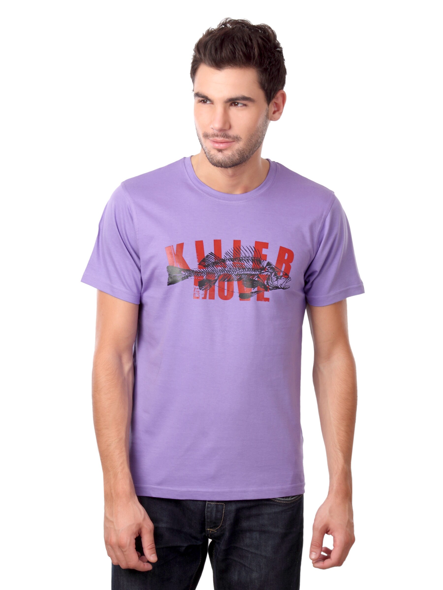 Myntra Men  Killer Move Purple T-shirt
