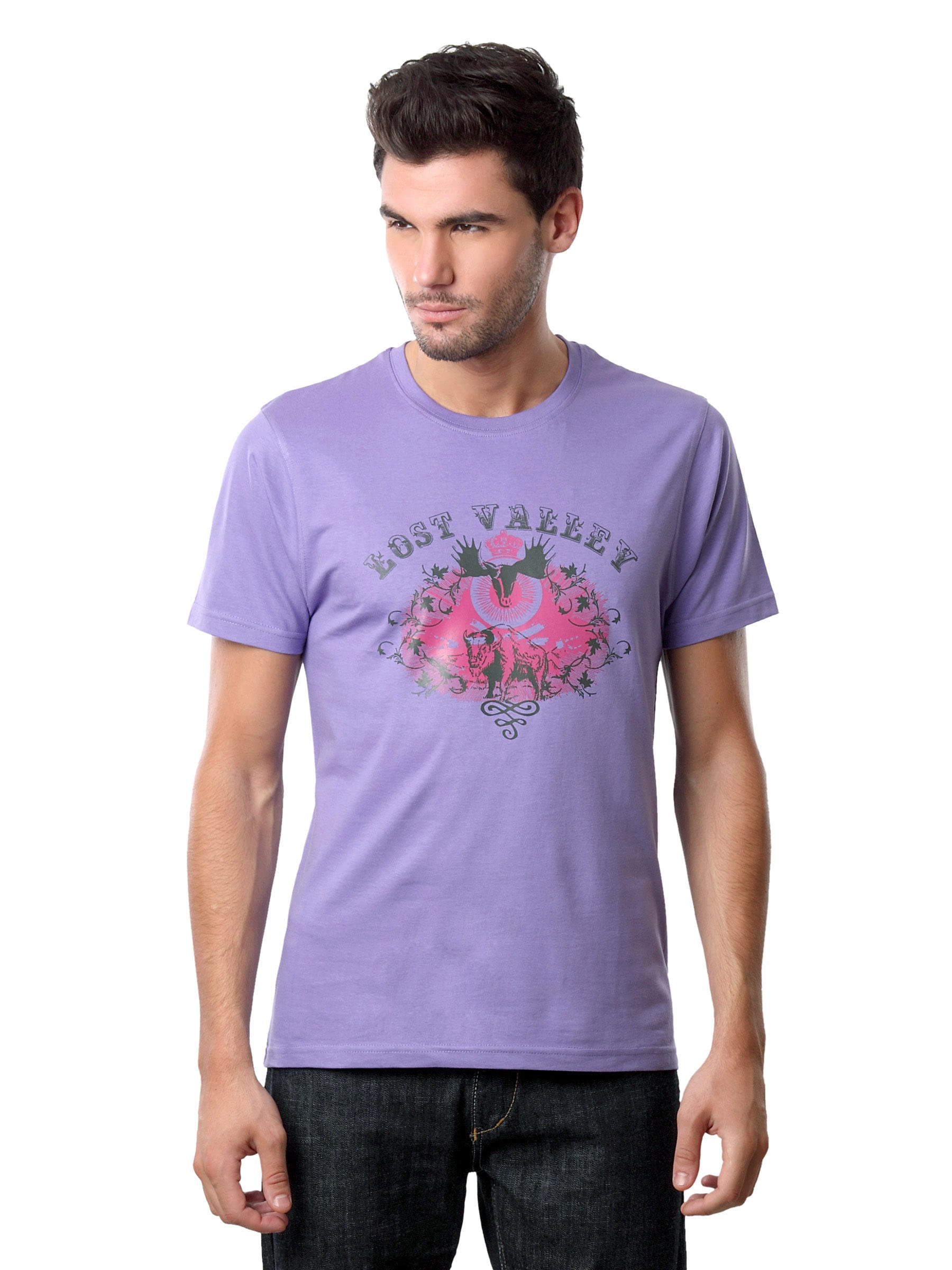 Myntra Men Lost Valley Purple T-shirt