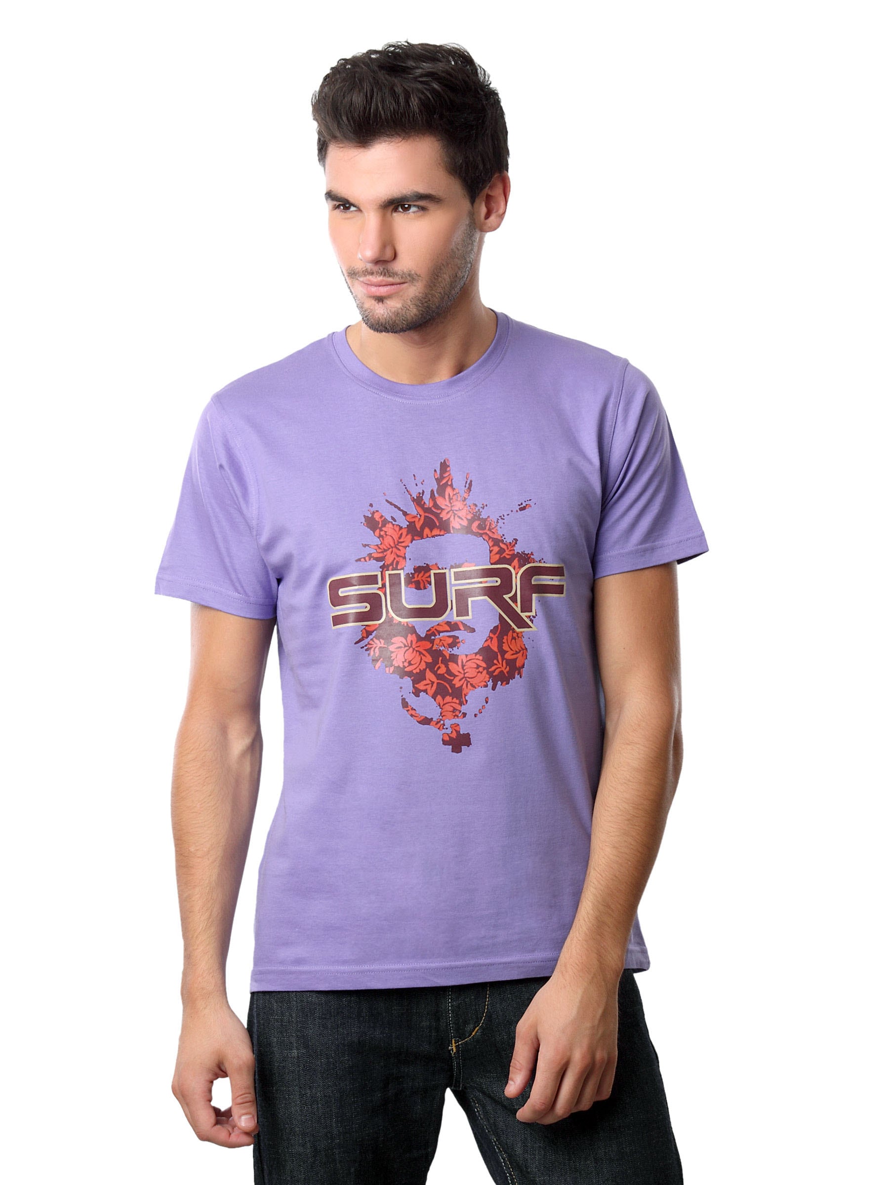Myntra Men Surf Purple T-shirt