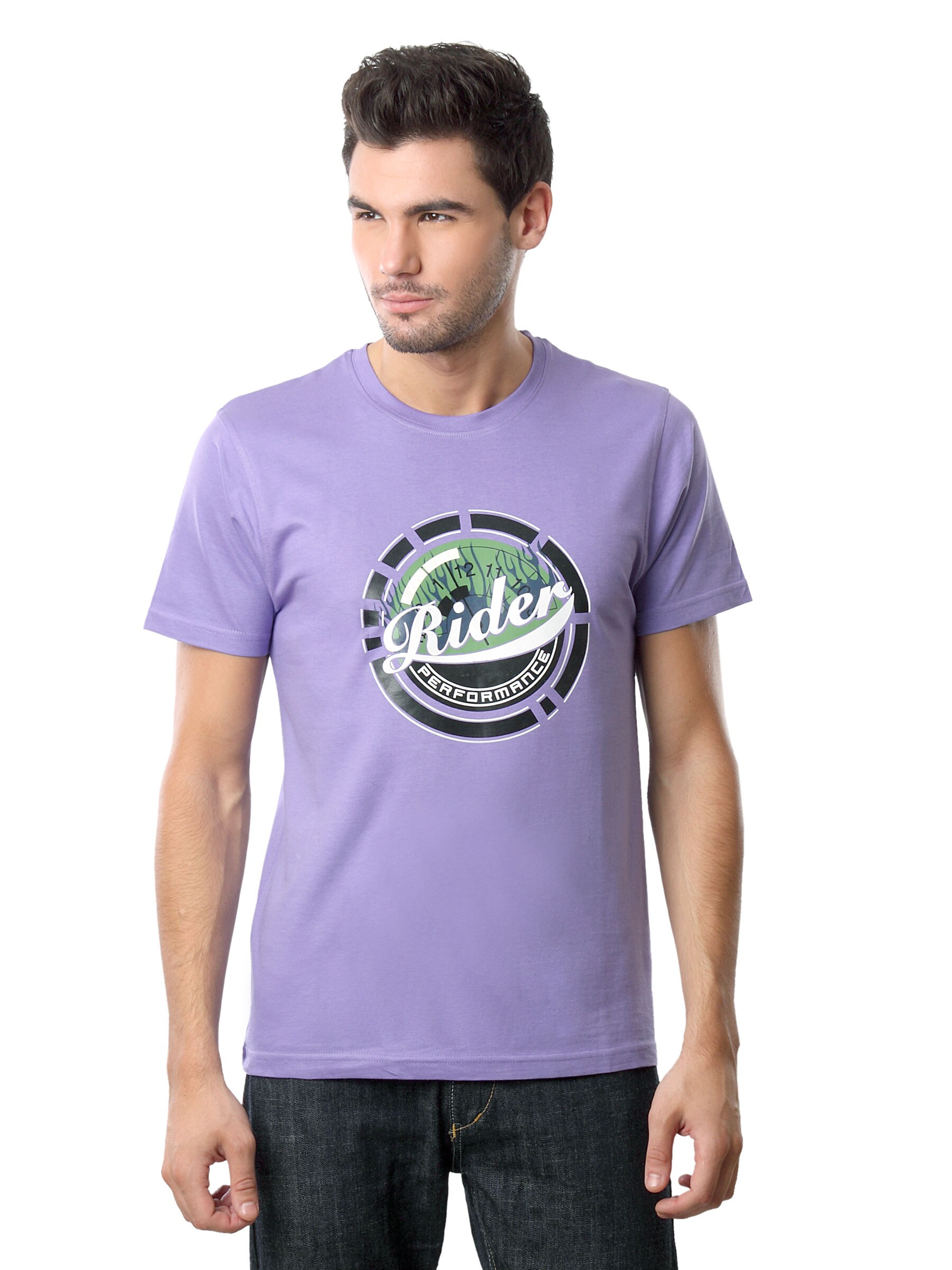 Myntra Men Lavender Printed T-shirt