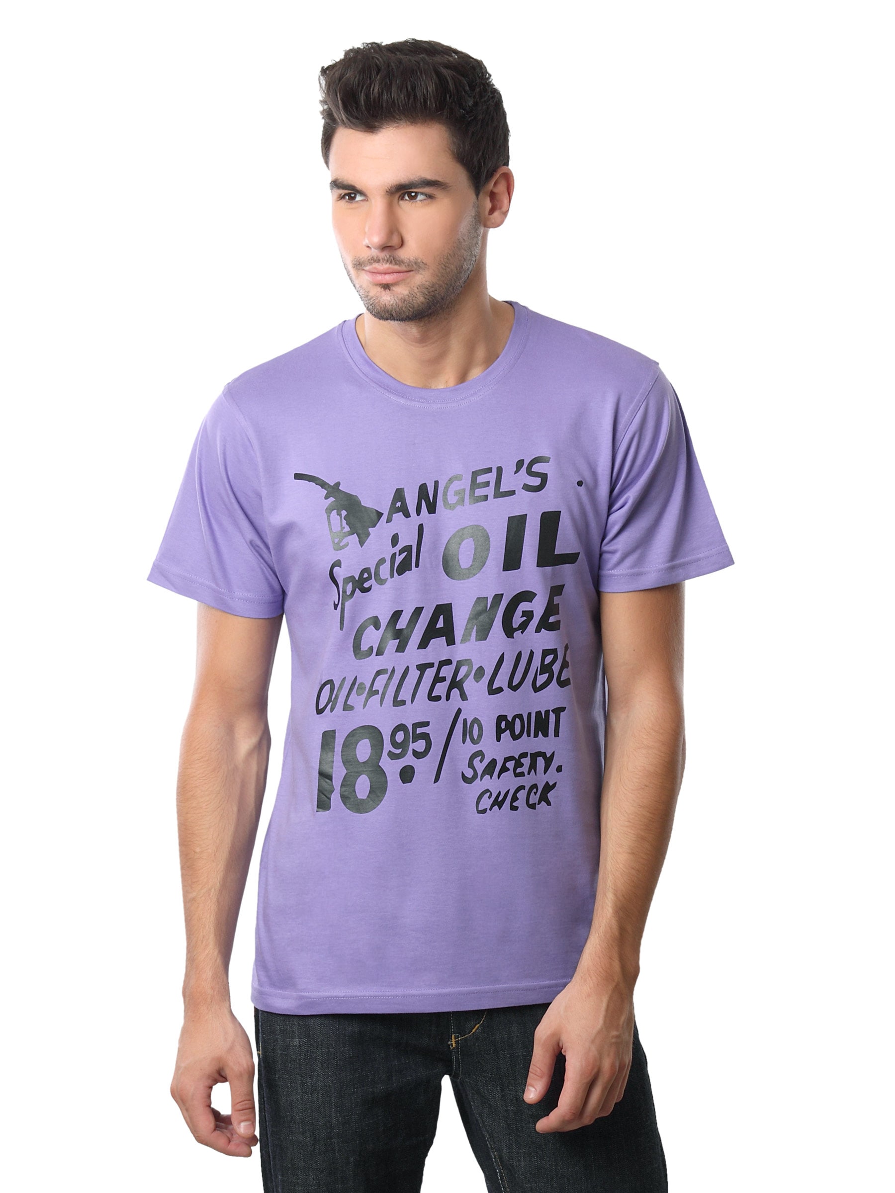 Myntra Men Angels Oil Purple T-shirt