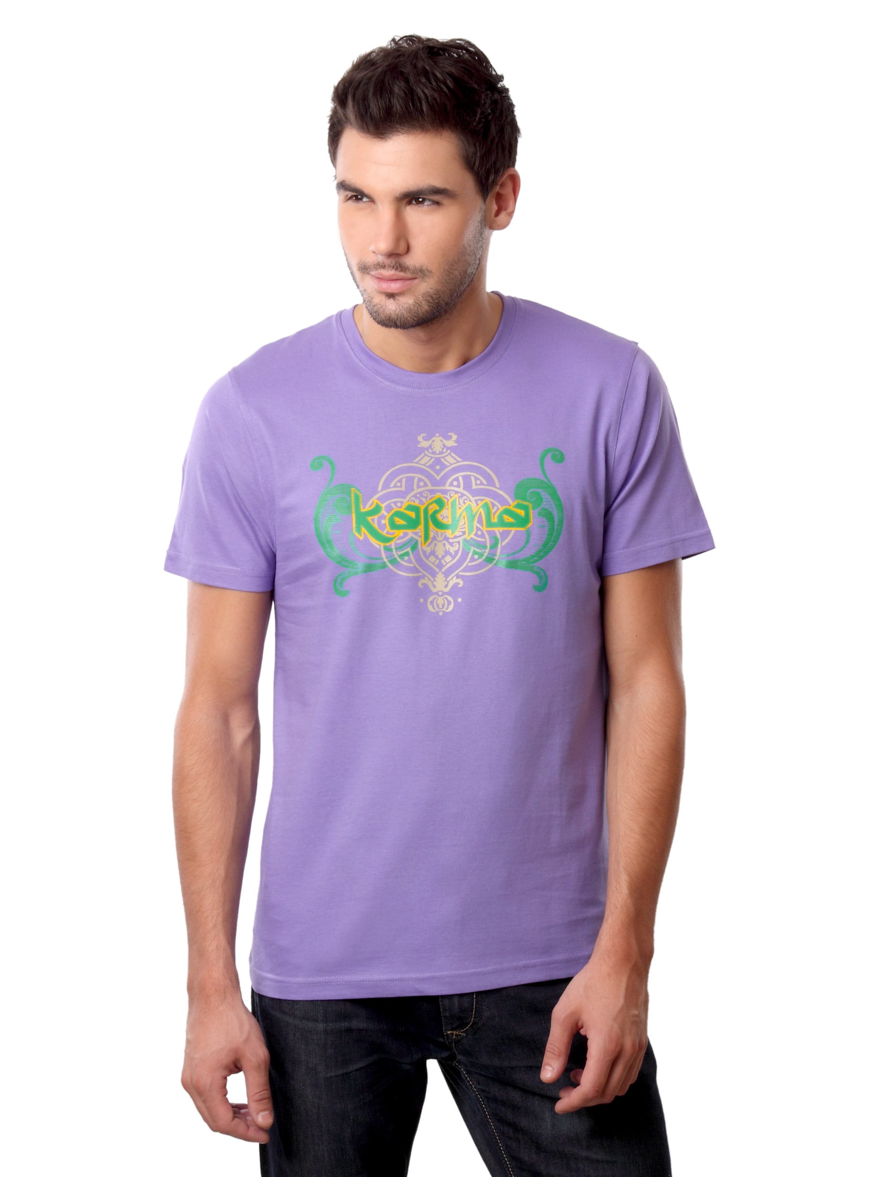 Myntra Men Karma Purple T-shirt