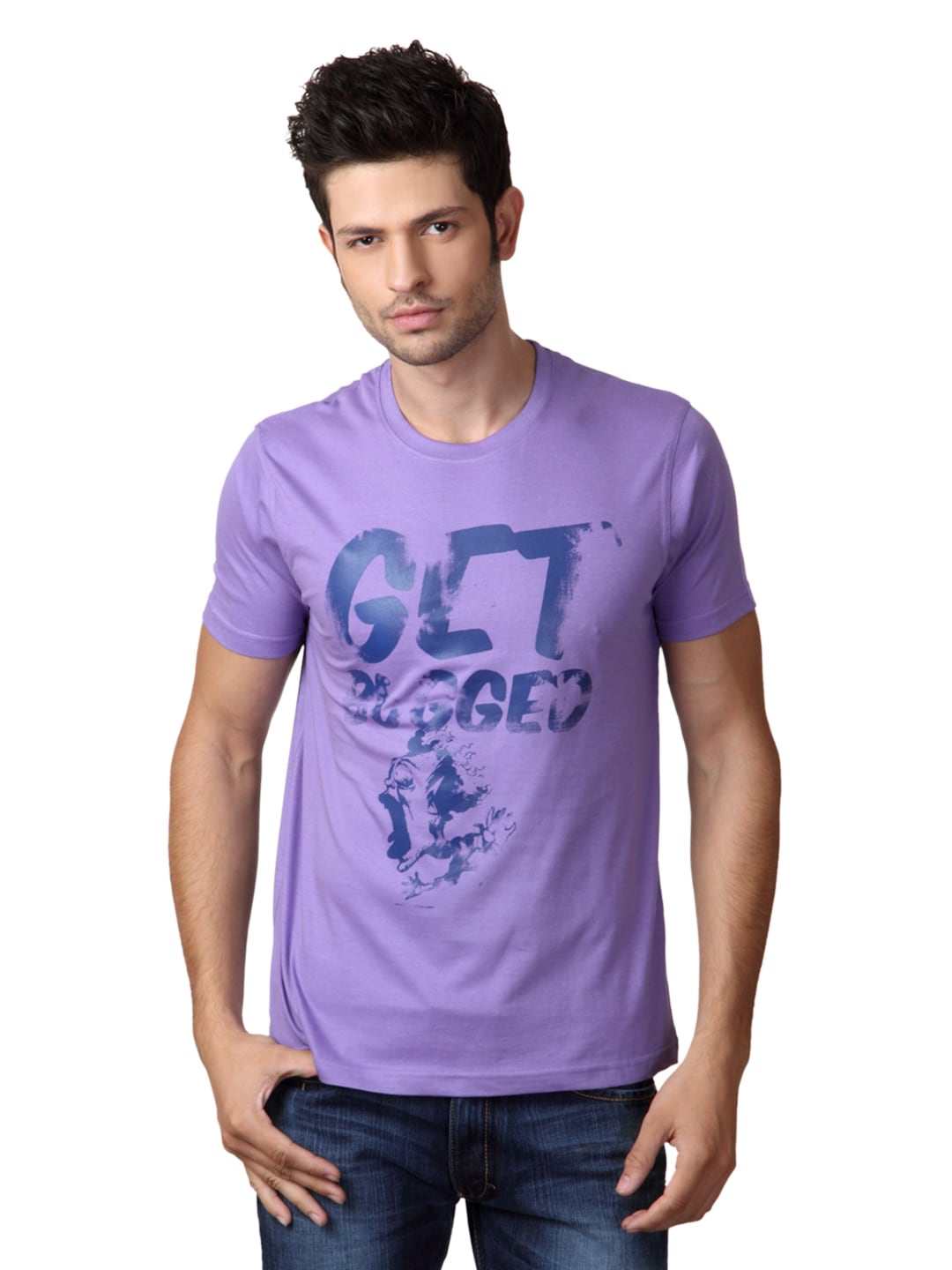 Myntra Men Purple T-shirt