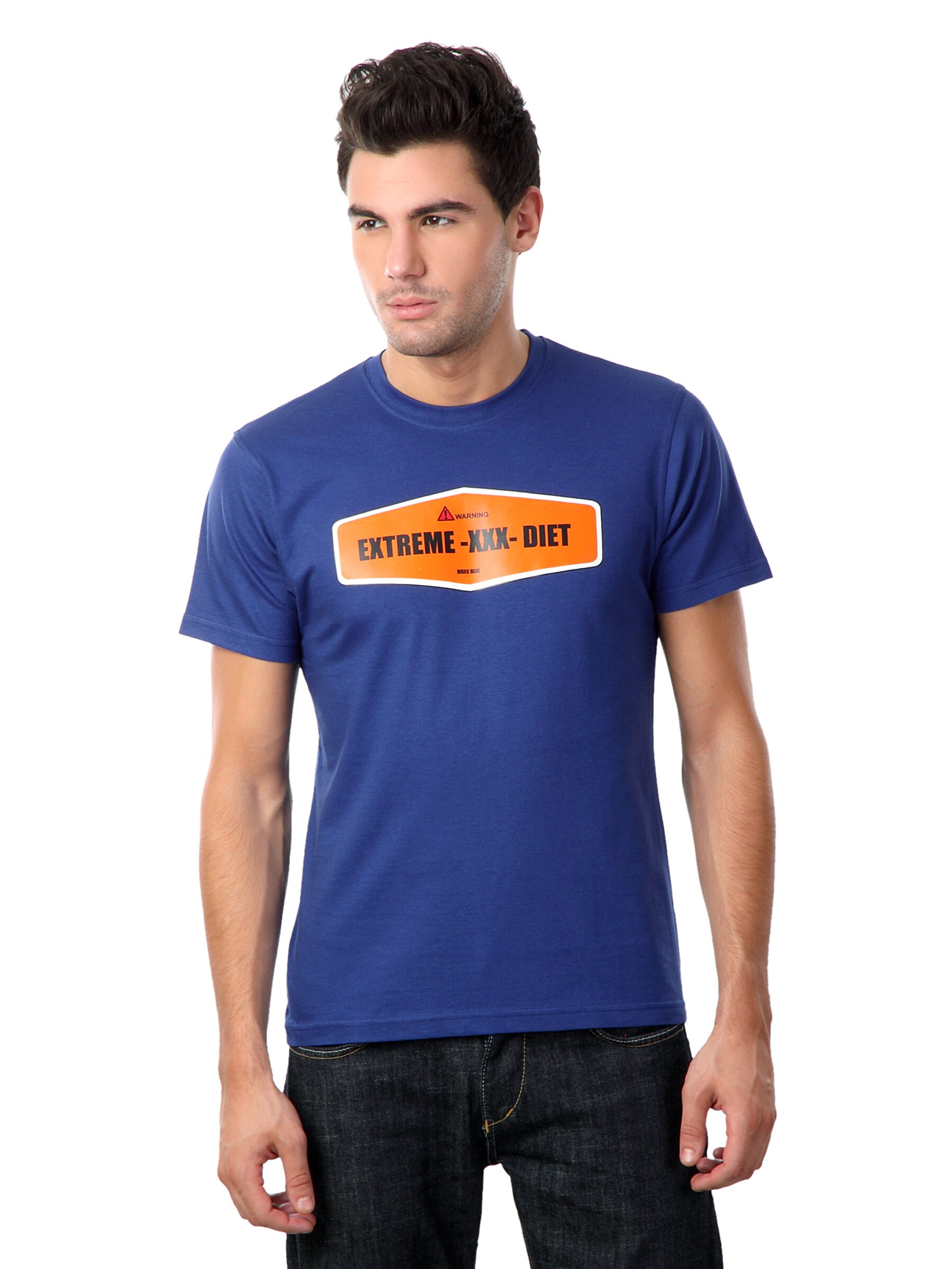 Myntra Men Blue Extreme-XXX-Diet T-shirt