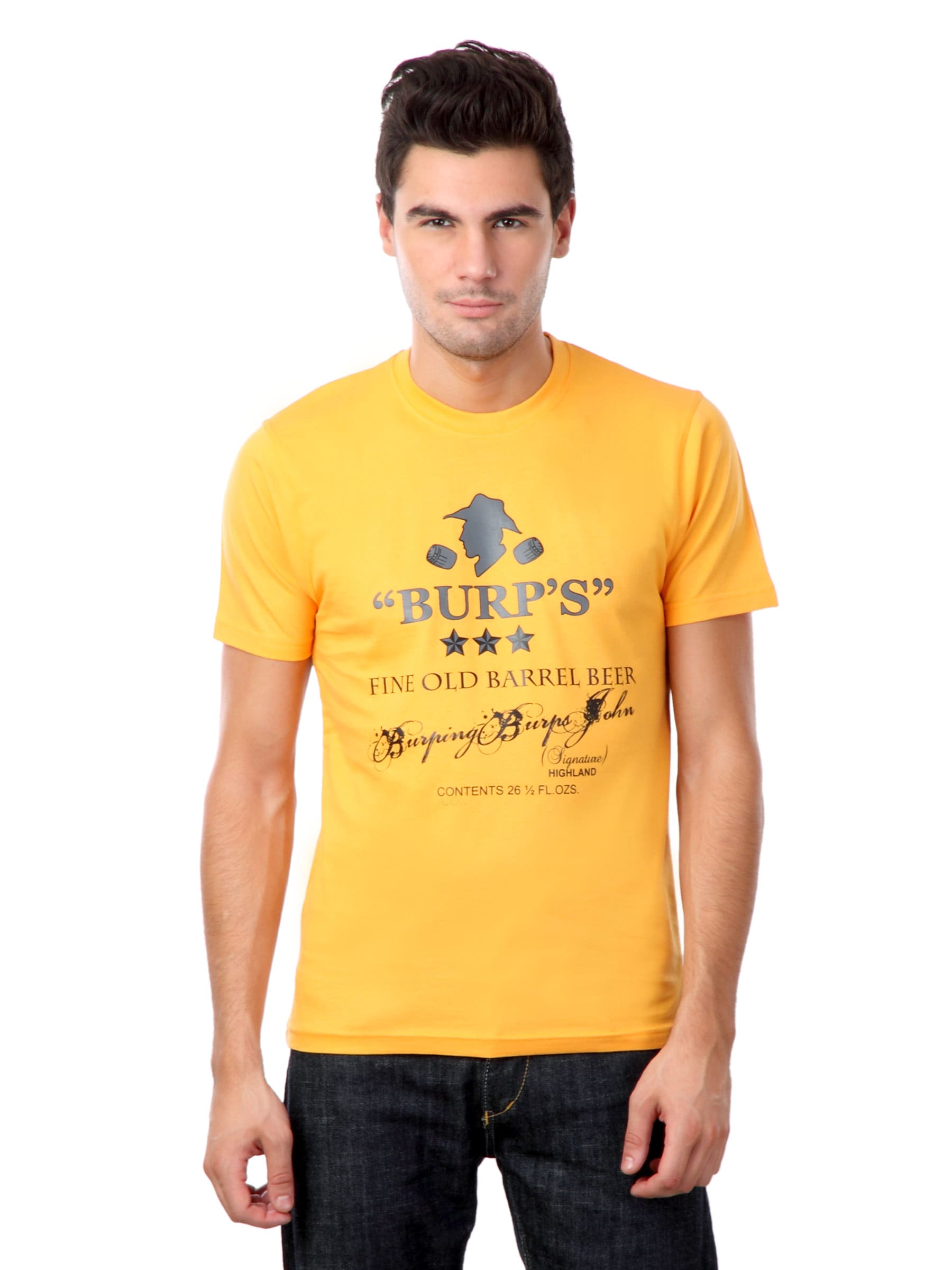 Myntra Men Orange Burps T-shirt