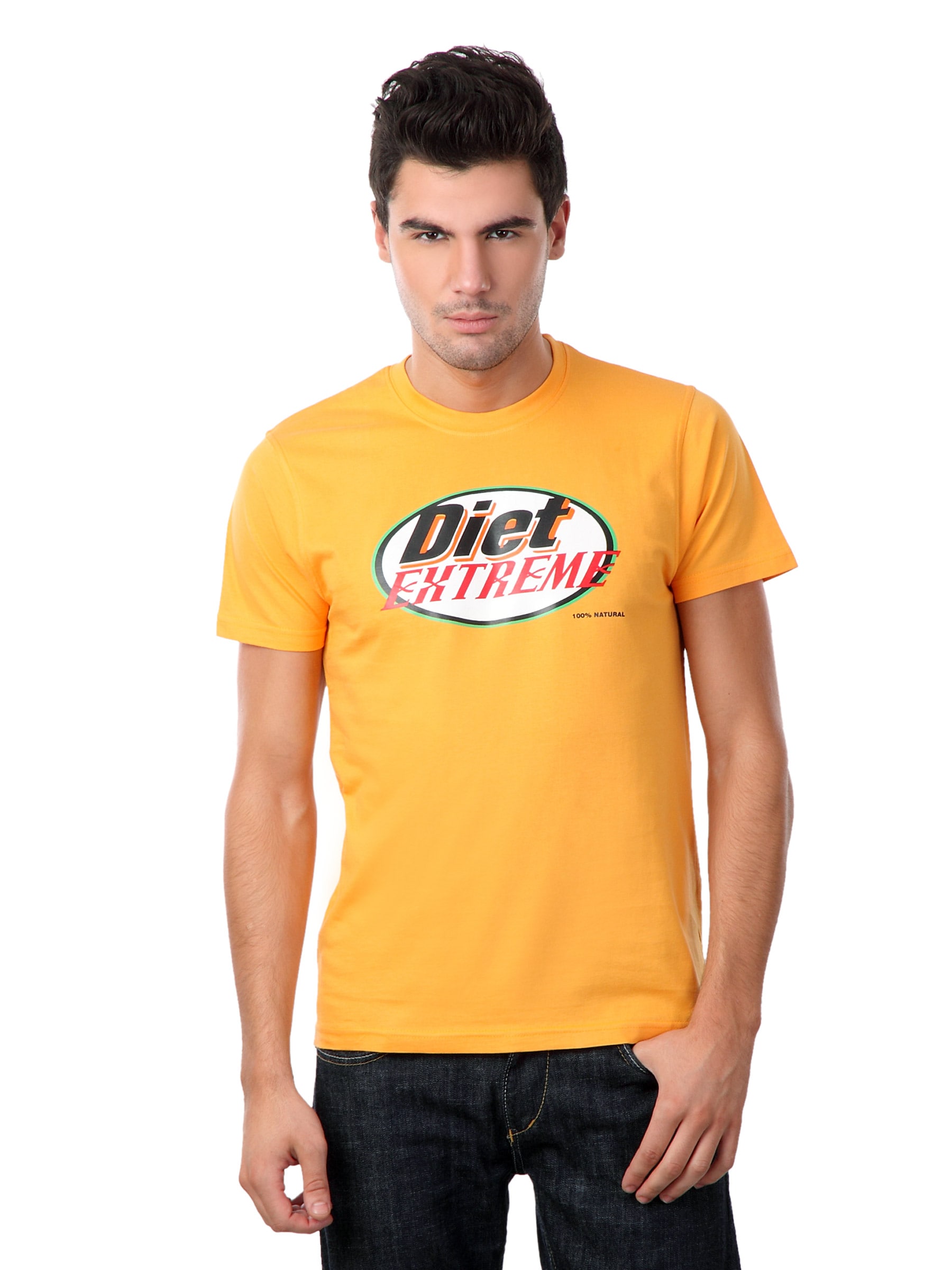 Myntra Men Orange Extreme-Diet T-shirt