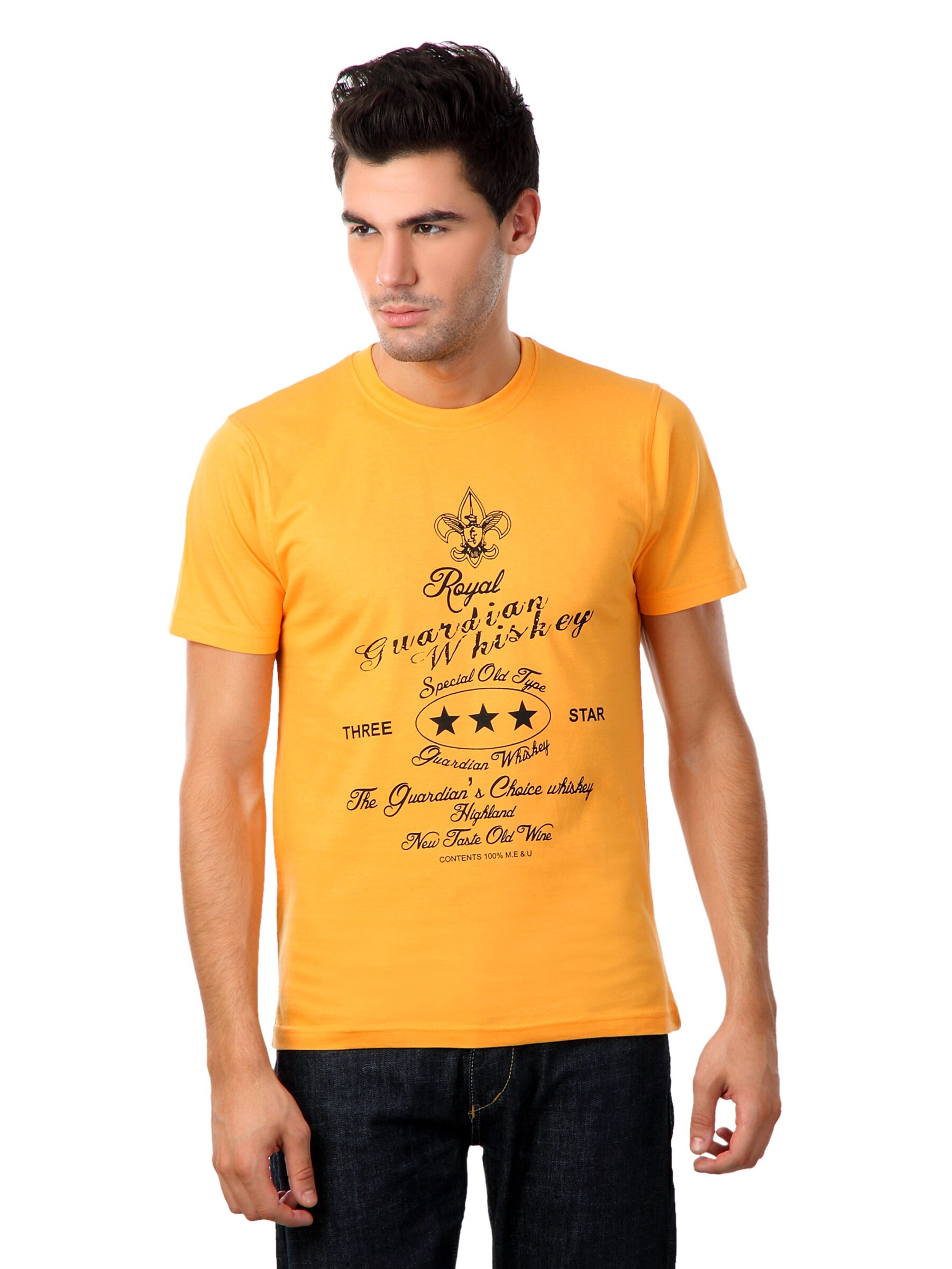 Myntra Men Orange Royal T-shirt